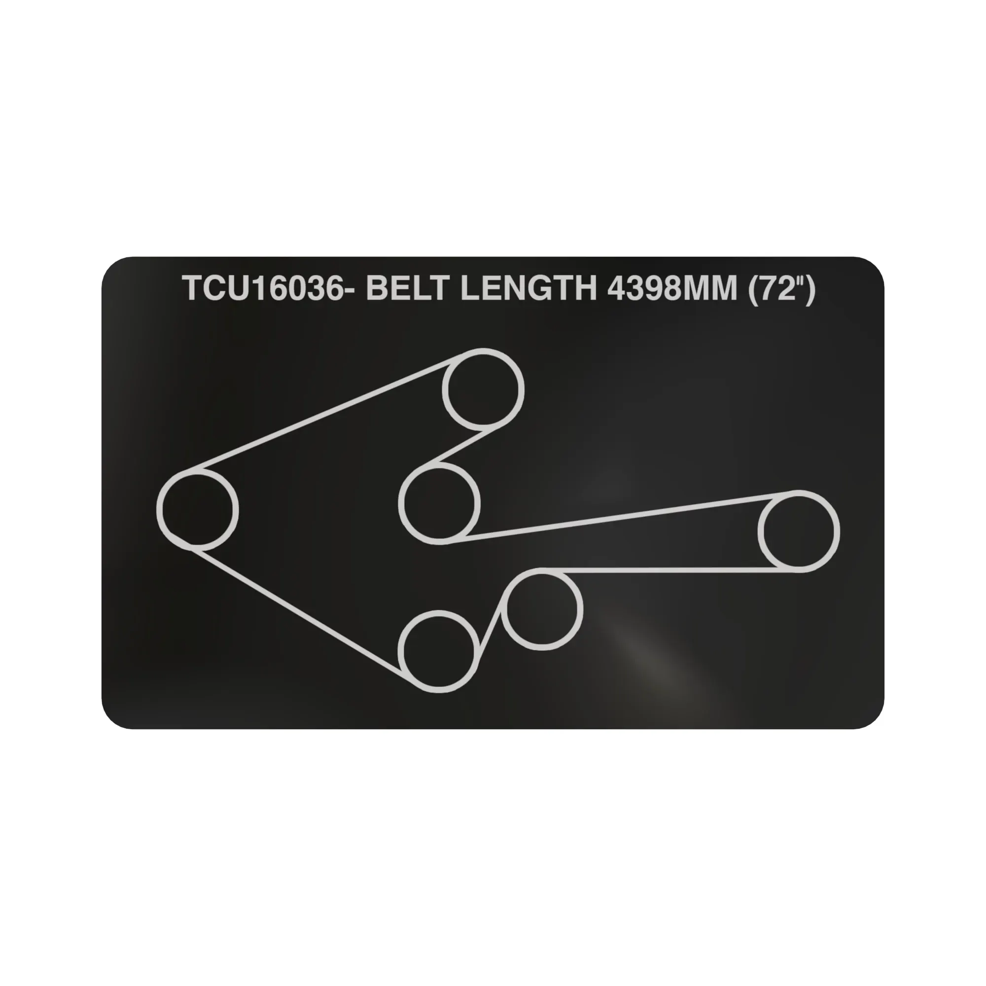 LABEL, MZII MOWER DECK BELT ROUTING