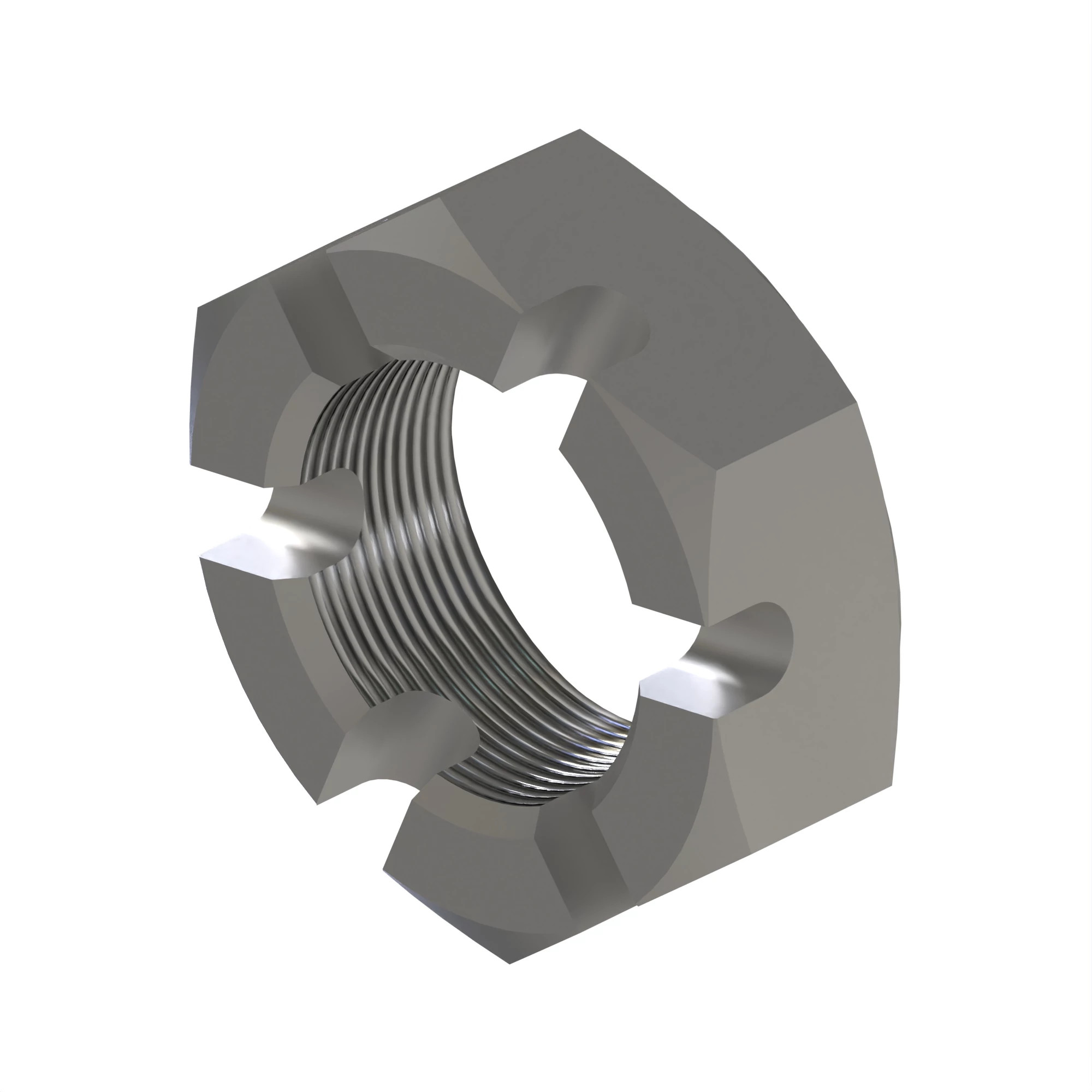 John Deere Hexagonal Slotted Nut, 2-1/4" - A115039