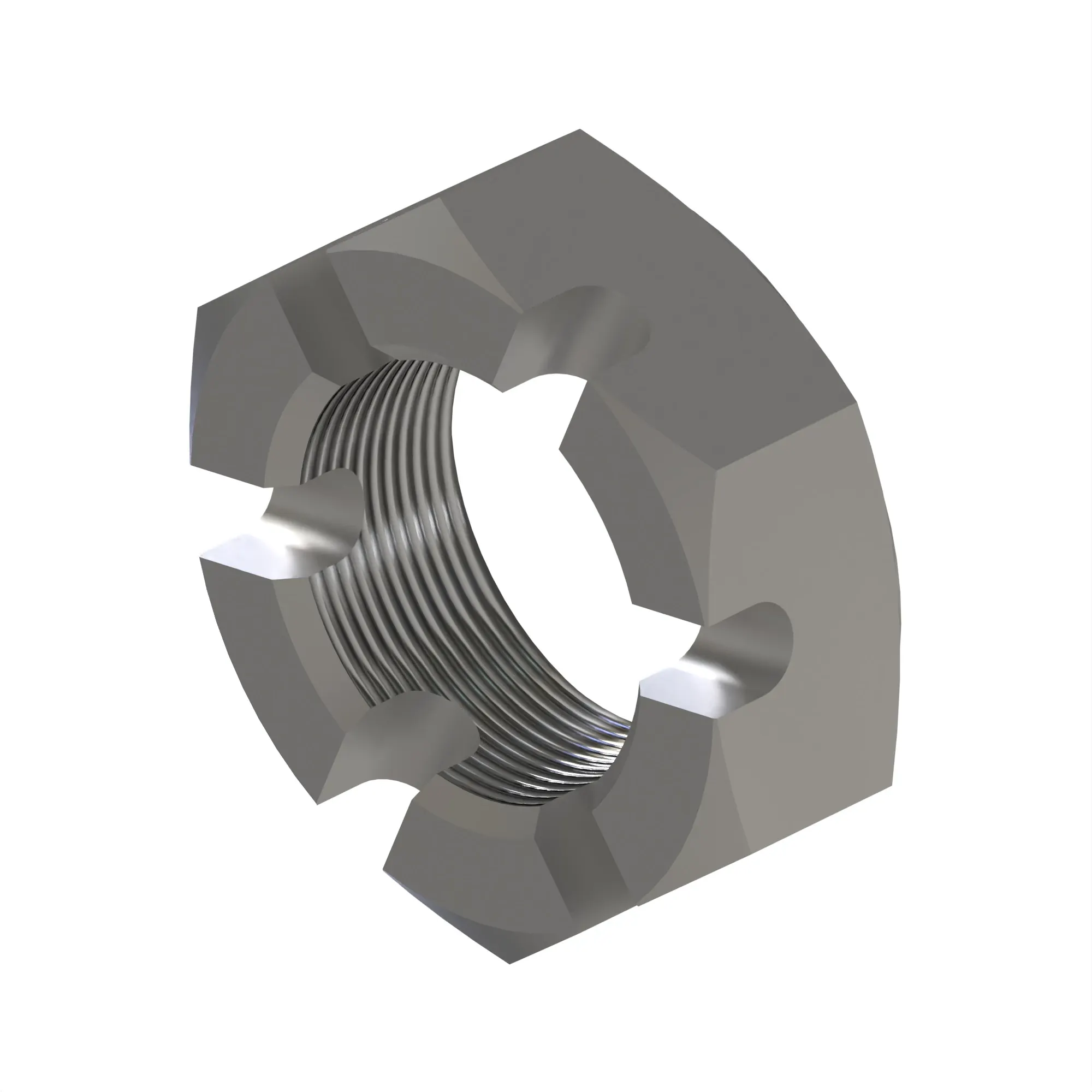 John Deere Hexagonal Slotted Nut, 2-1/4" - A115039