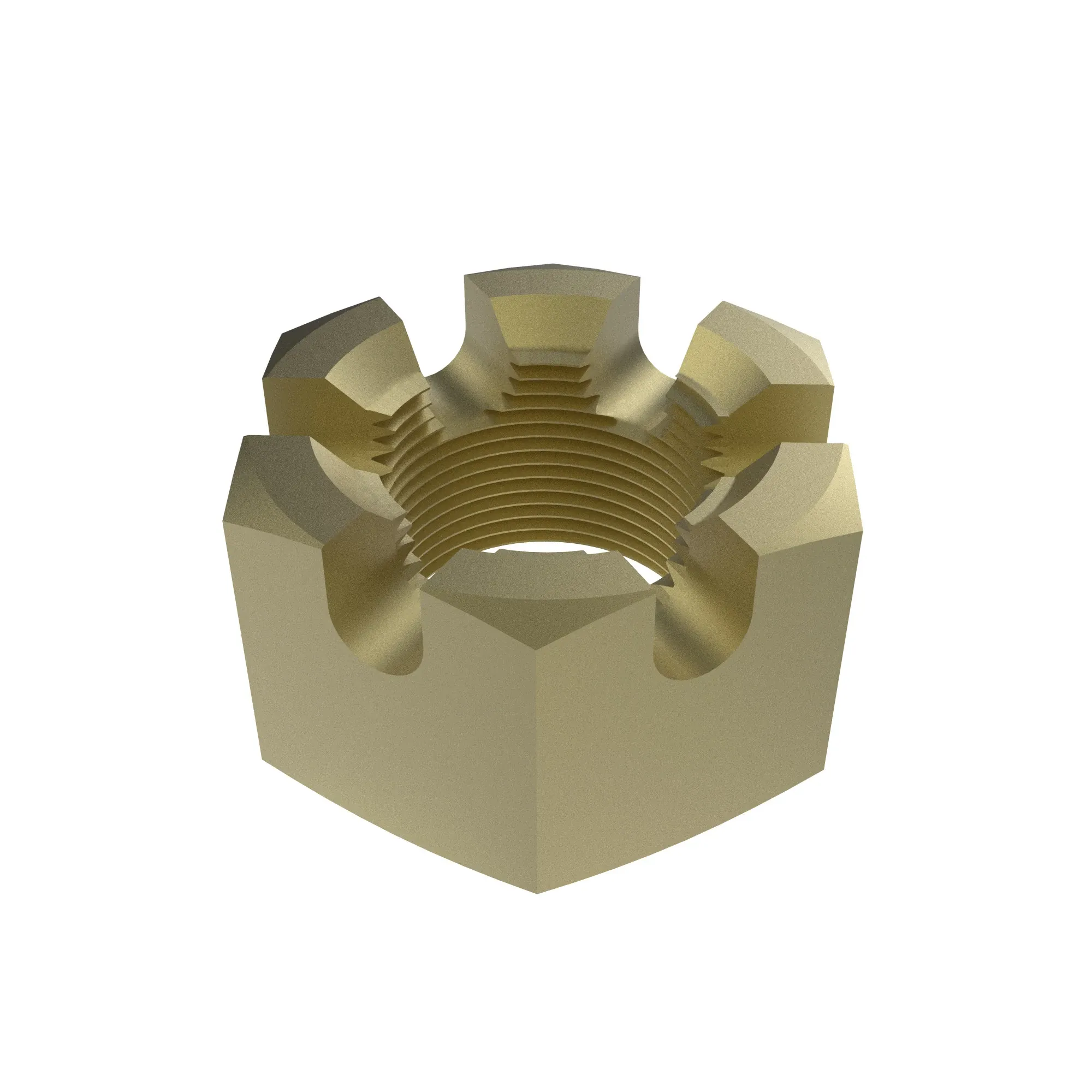 John Deere Hexagonal Slotted Nut, 1/2" - 14H926