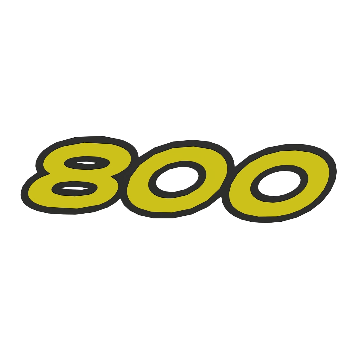 Label, 800 LH 75 MM