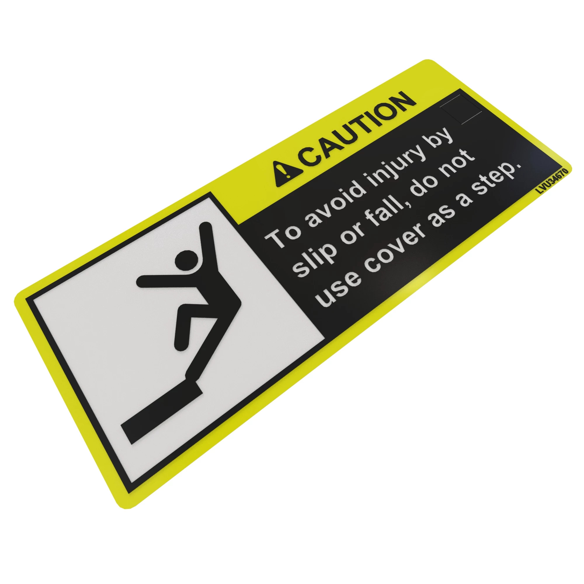 John Deere No Step Fall Safety Sign English Label - LVU34670