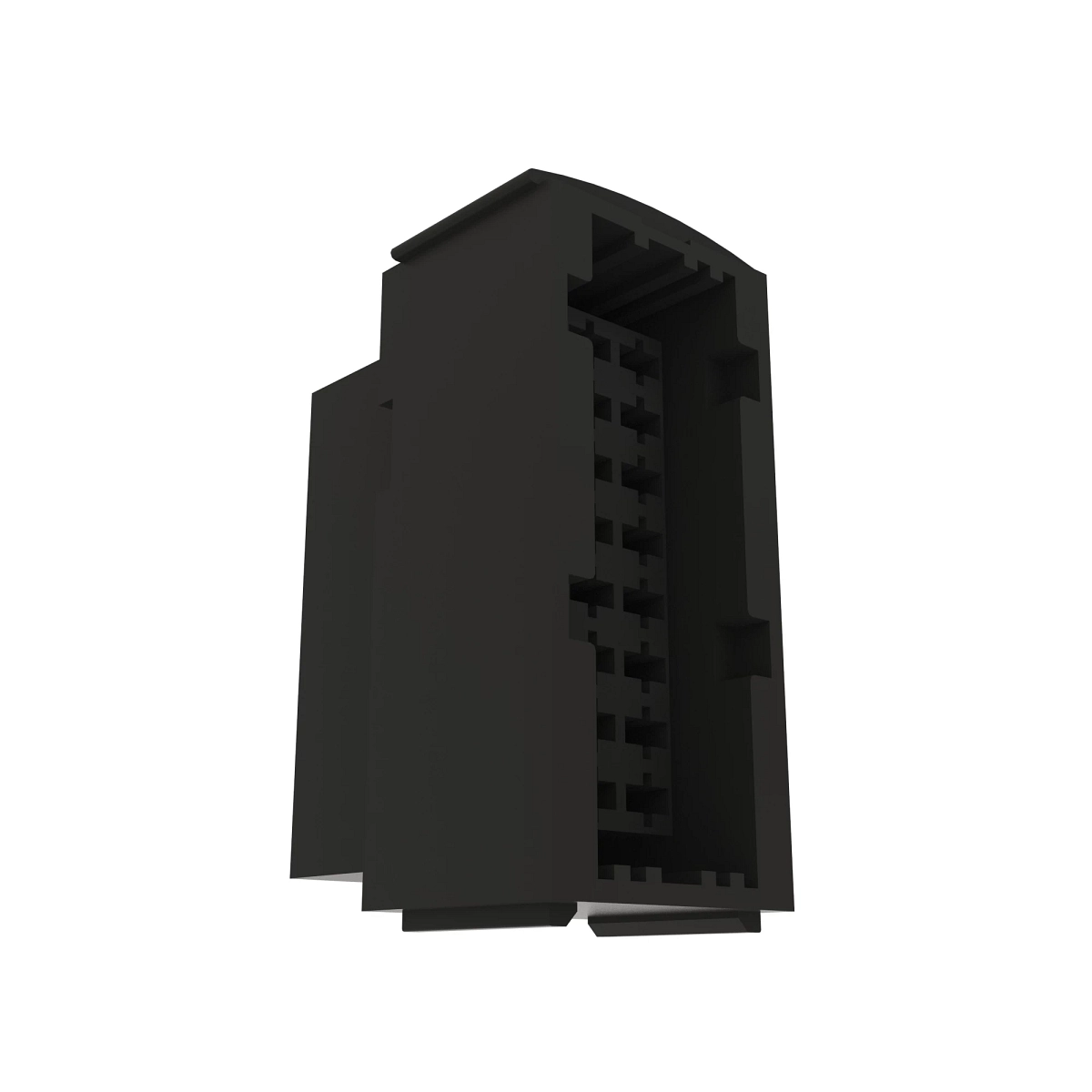 John Deere Black External Electrical Connector Housing, 16 Cavities - 57M8072