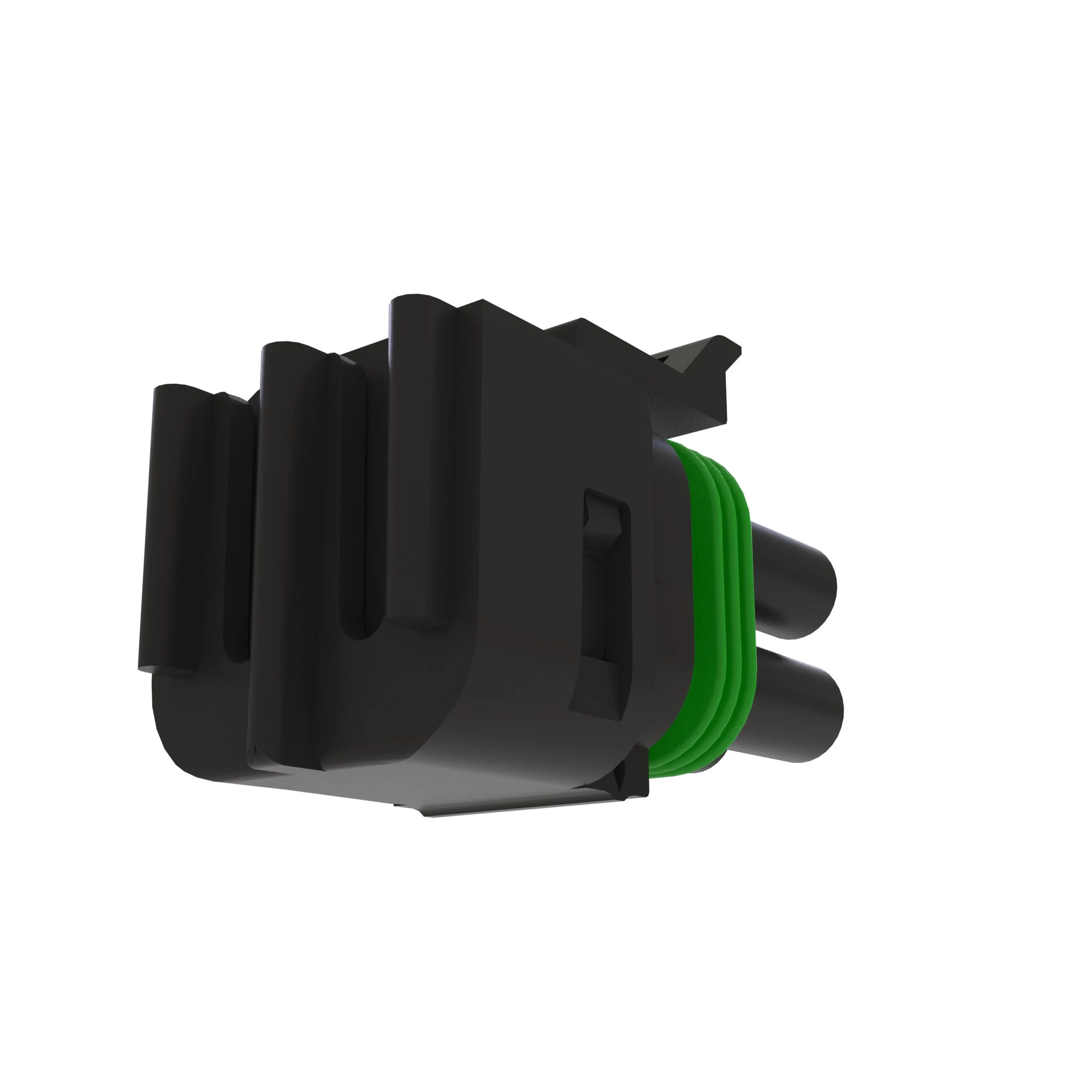 John Deere Black External Electrical Connector Housing, 4 Cavities - 57M7227