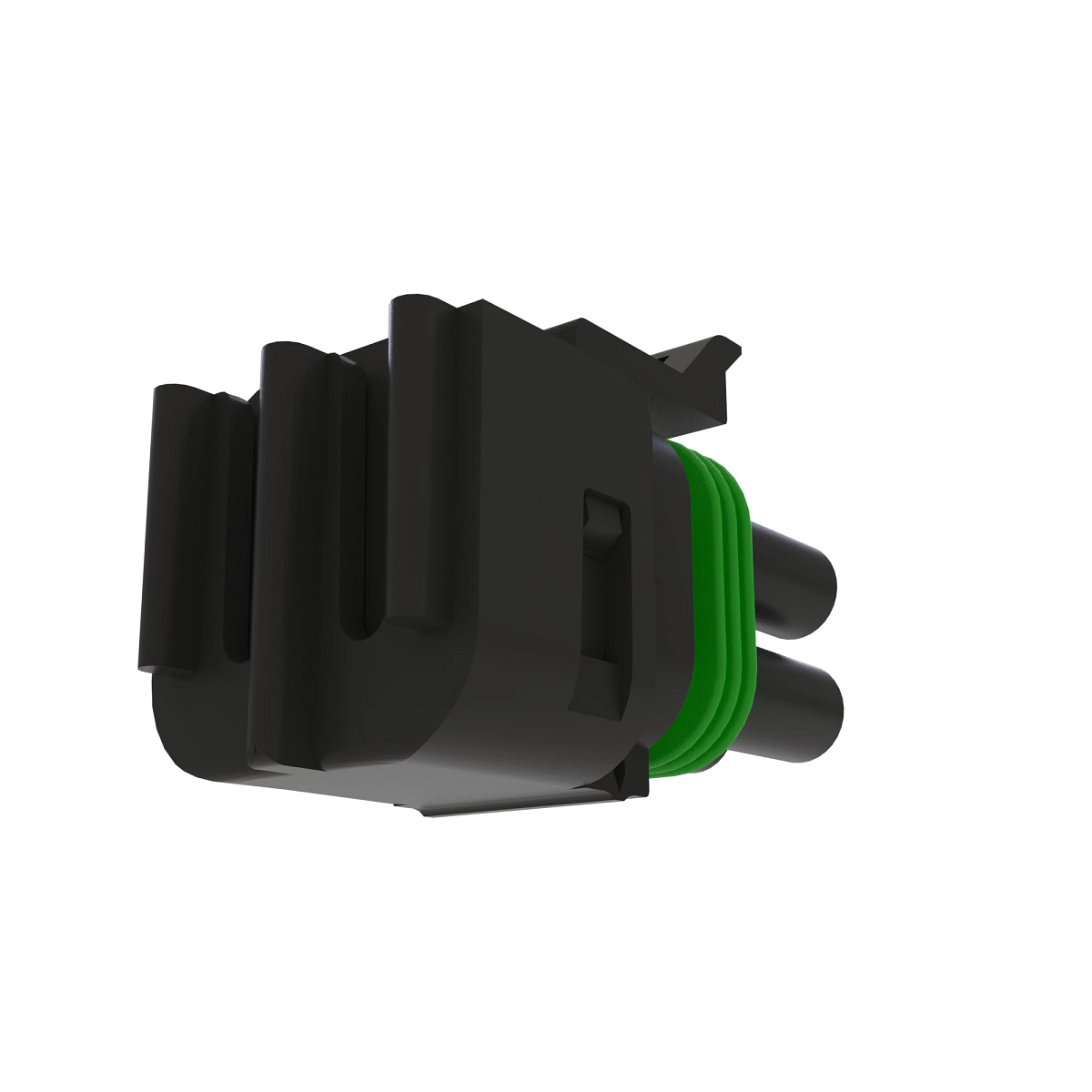 John Deere Black External Electrical Connector Housing, 4 Cavities - 57M7227