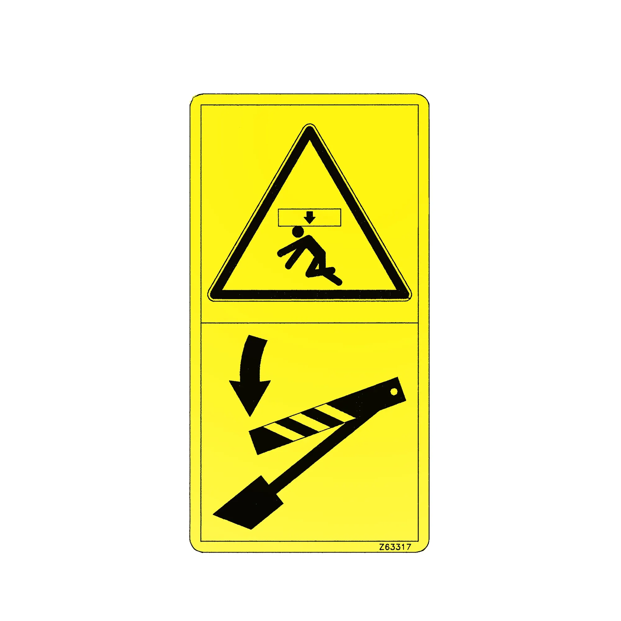 John Deere Mechanical-Crush, Safety Sign Label - Z63317