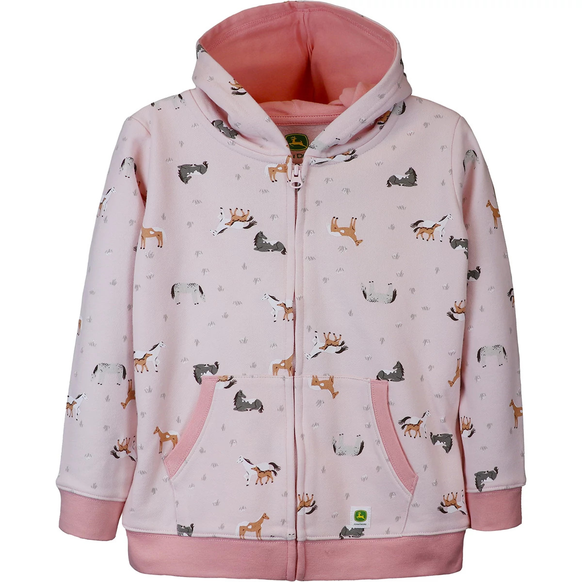 Kids Horses in the Pasture Full Zip Hoodie