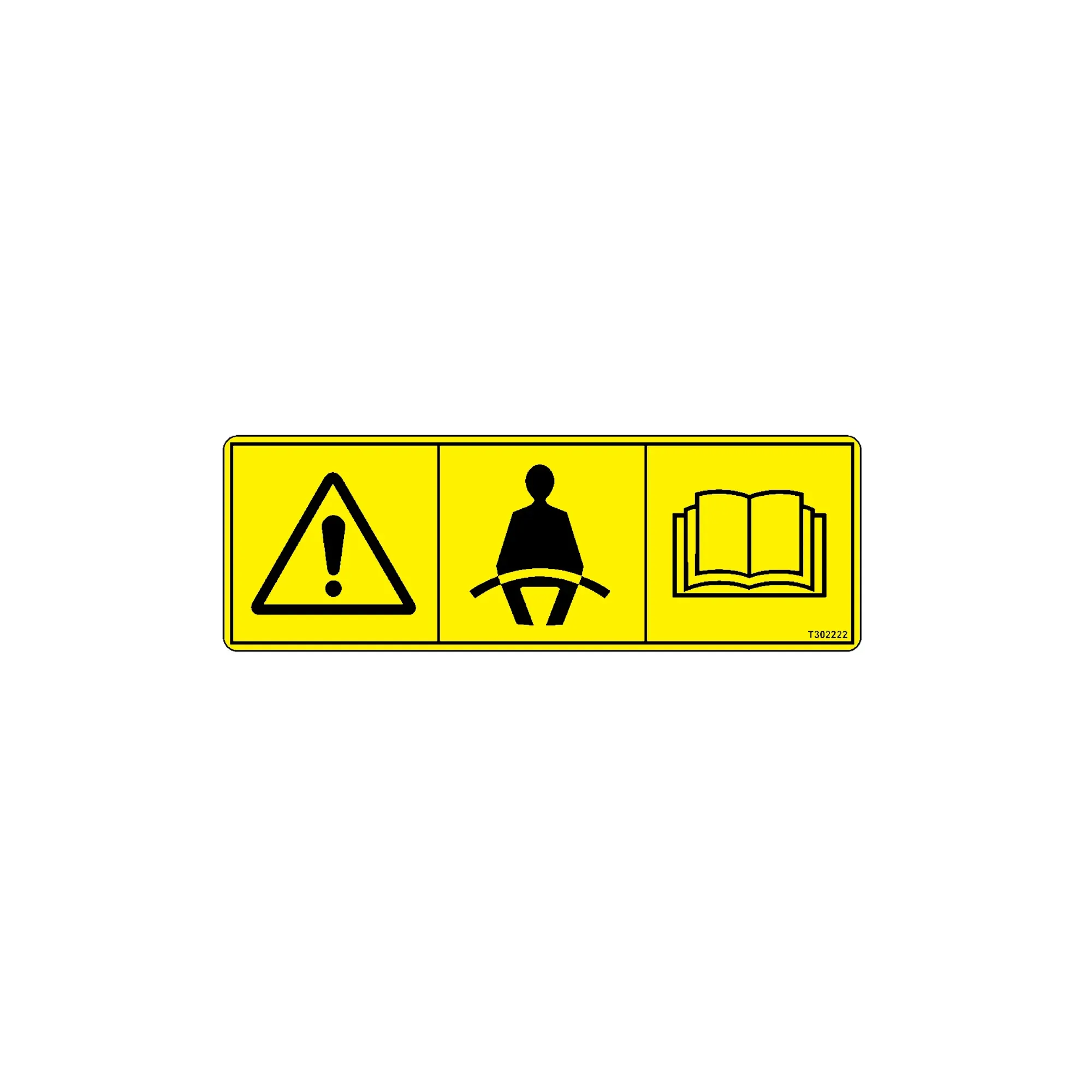 John Deere Safety Sign, Trainer Seat - T302222