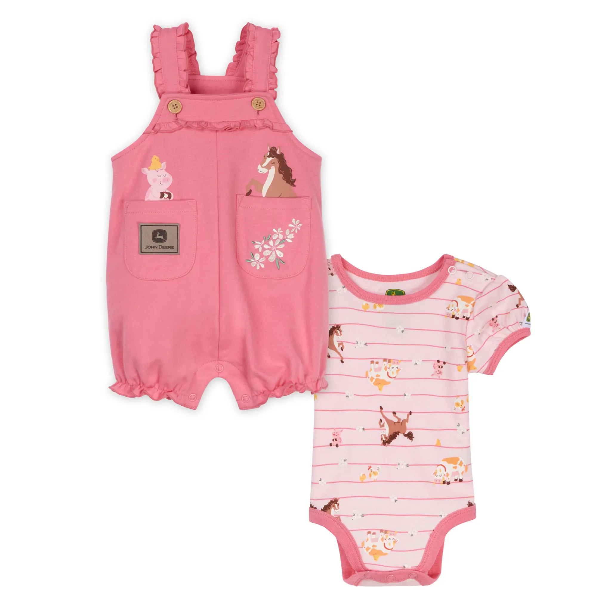 Infant 2-Piece Romper and Bodyshirt Set