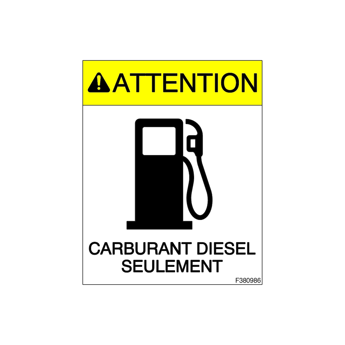 Decal, Diesel Fuel, French