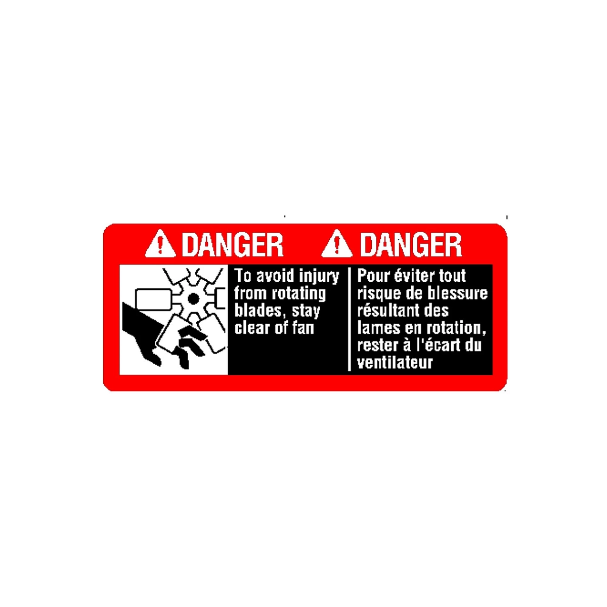 Label, Danger (Rotating Blades)