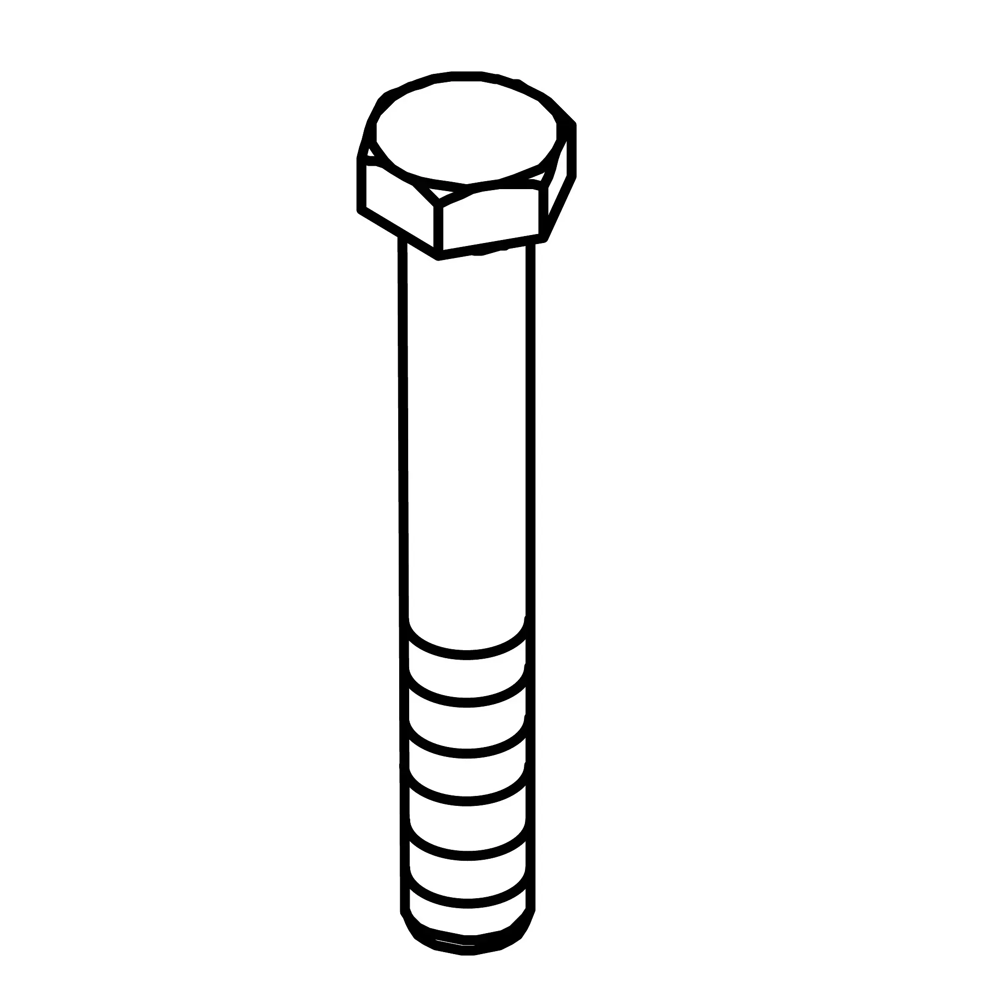 John Deere Hexagonal Head Cap Screw, 1-1/4" X 9" - N316277