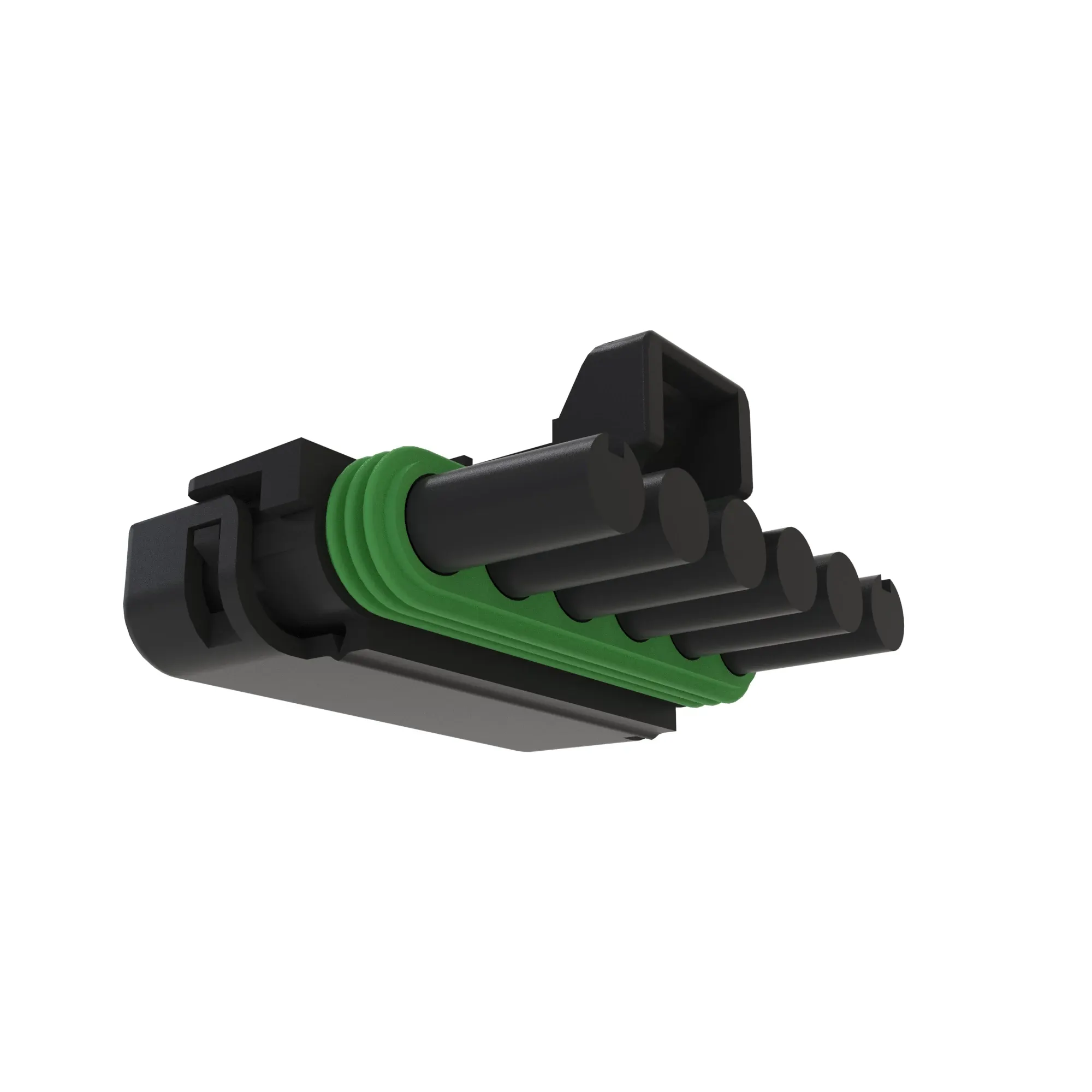 John Deere Black Electrical Connector Assembly, 6 Cavities - T126704
