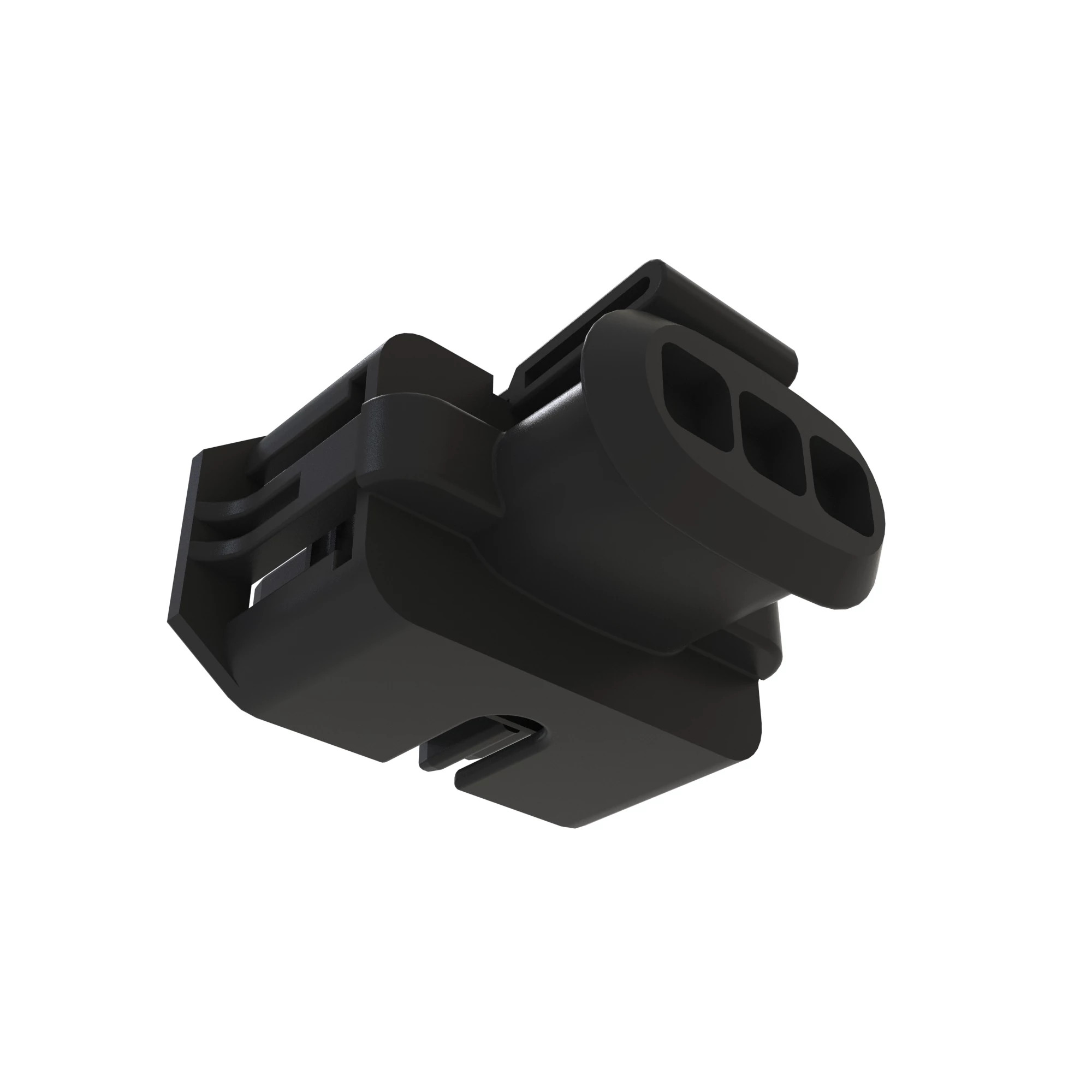 John Deere Black Internal Electrical Connector Housing, 3 Cavities - 57M9935