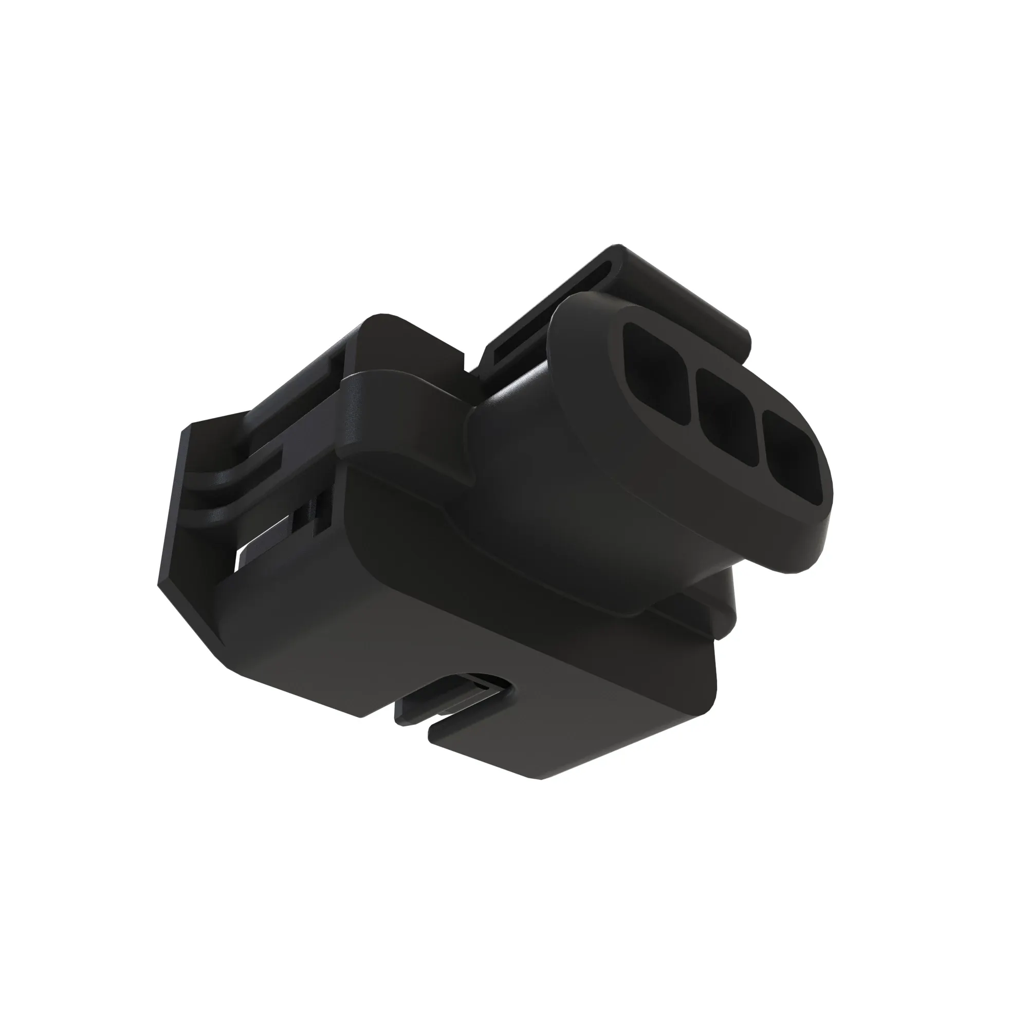 John Deere Black Internal Electrical Connector Housing, 3 Cavities - 57M9935