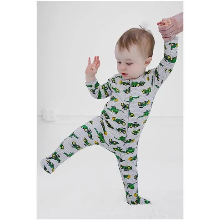 Infant Farm Equipment Footie Pajamas