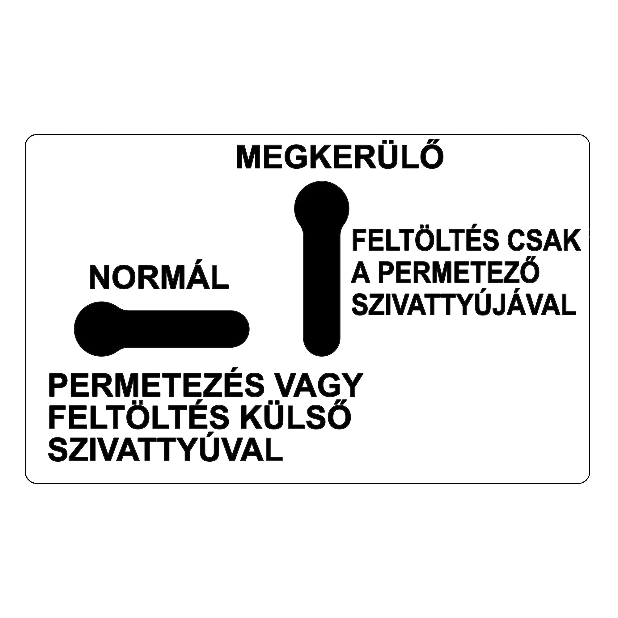John Deere Bypass Control Label, Hungarian - N307960
