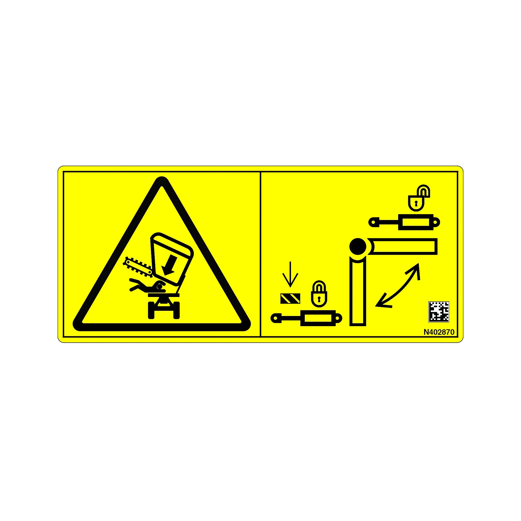 John Deere Basket Warning Label - N402870