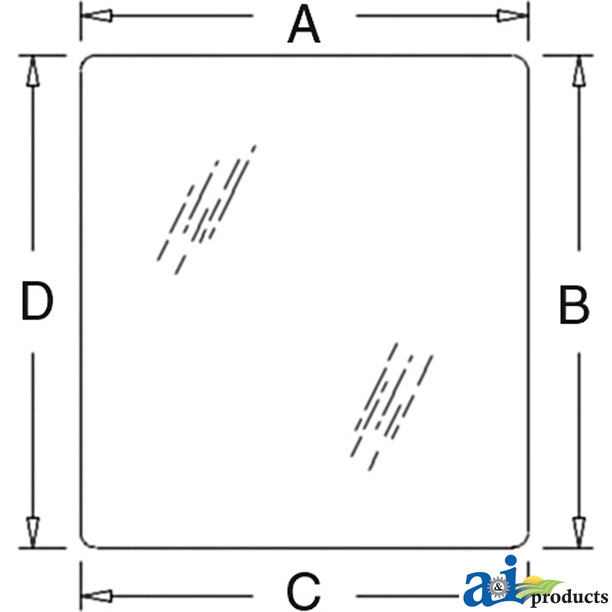 A&I Products Front Windowpane - A-T30856