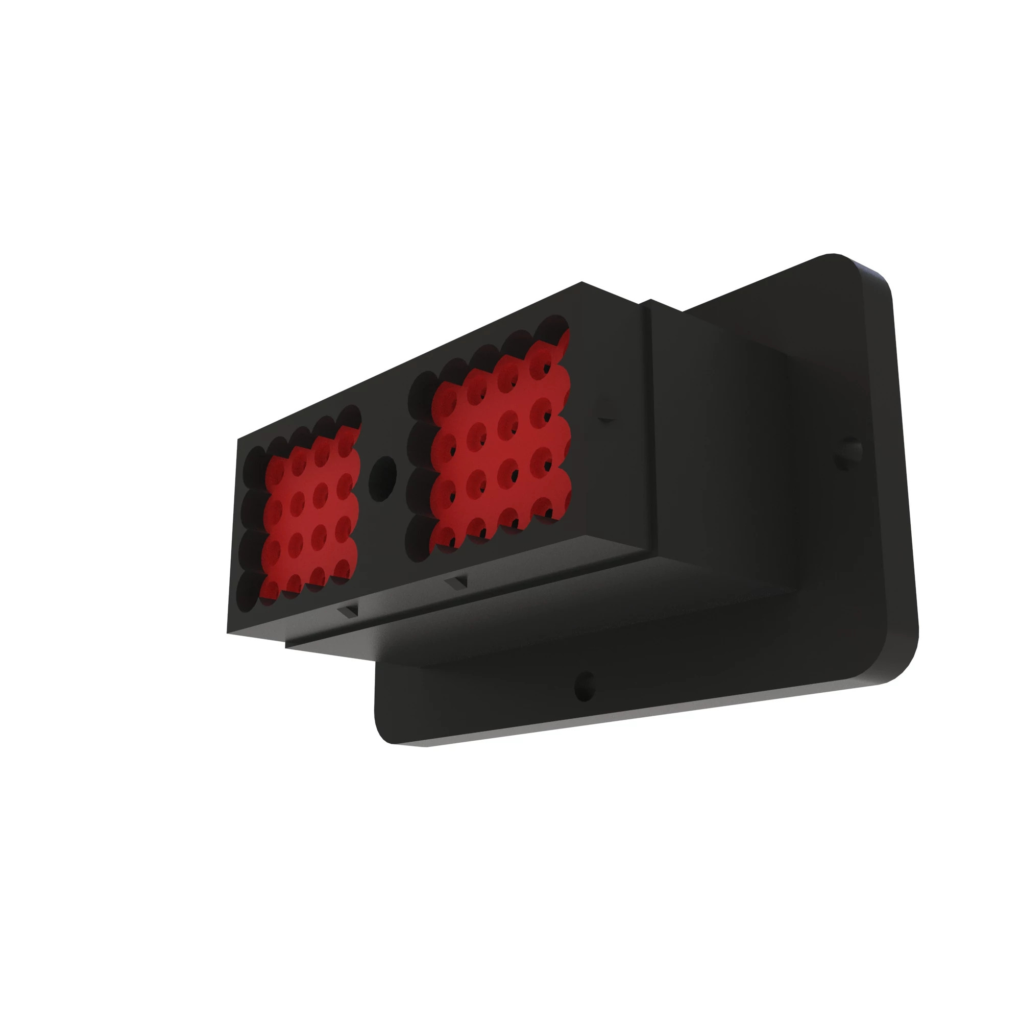 John Deere Black External Electrical Connector Housing, 40 Cavities - 57M7670