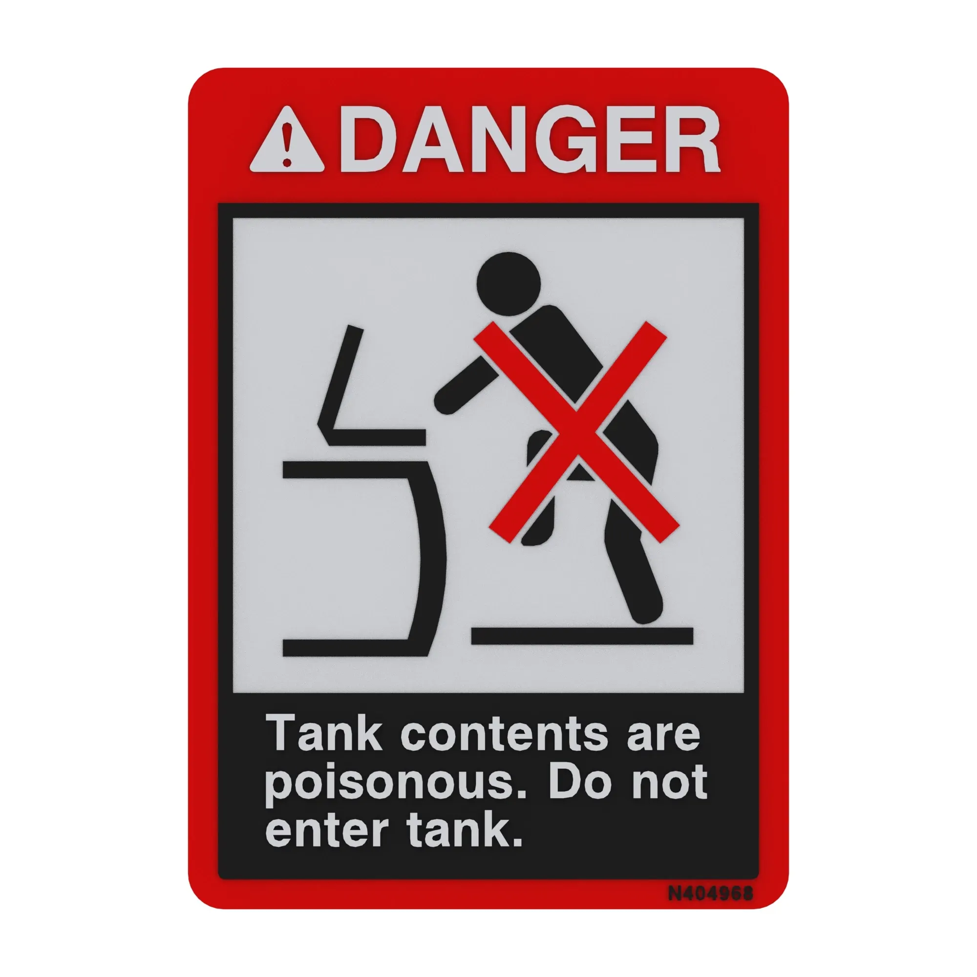 John Deere Tank Lid Opening Danger Label - N404968