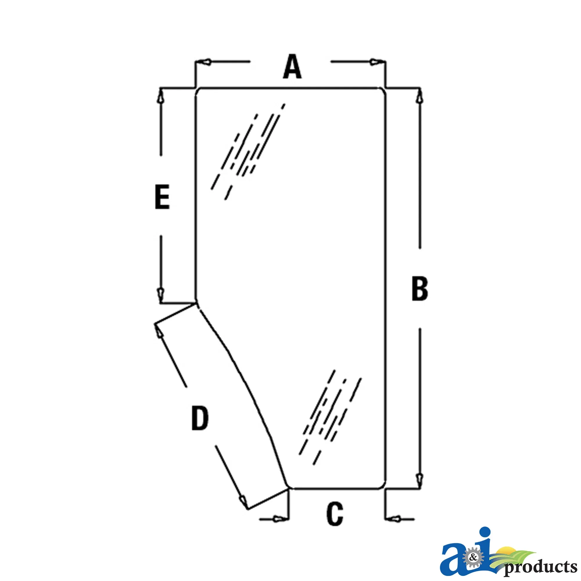 A&I Products Left Side Door Window - A-L169102