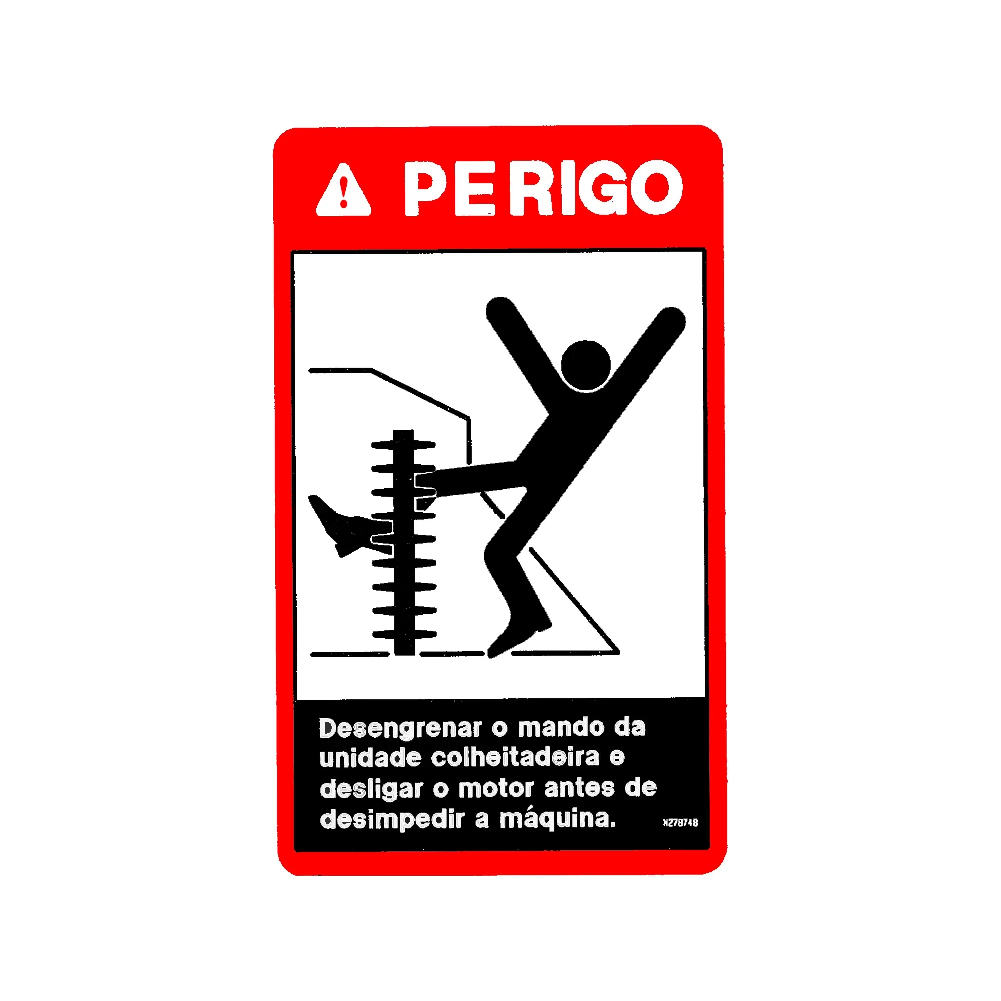 John Deere Danger Label, Portuguese - N278748