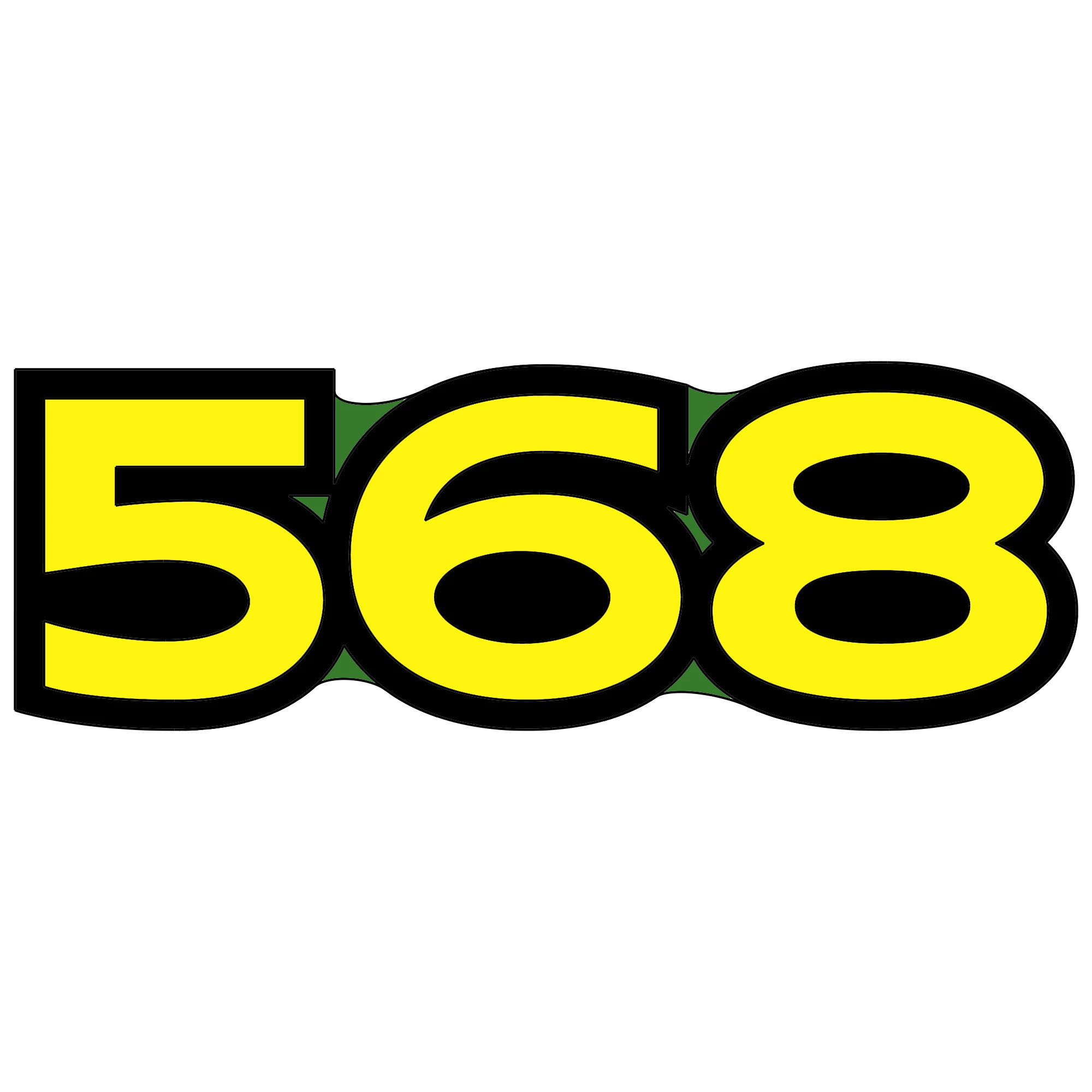 John Deere 568 Model Number Label - E131664