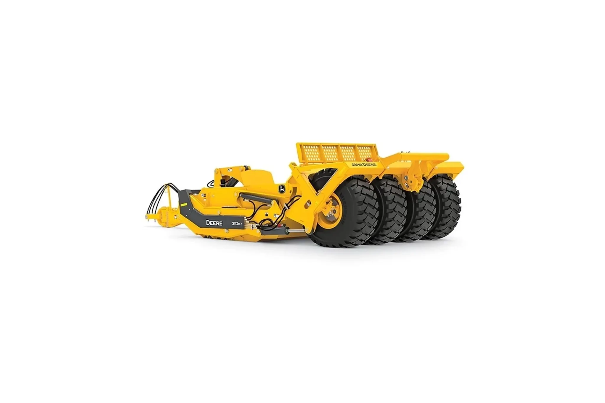 2112DC Scraper Systems with a close up of a toy truck with a large wheel
