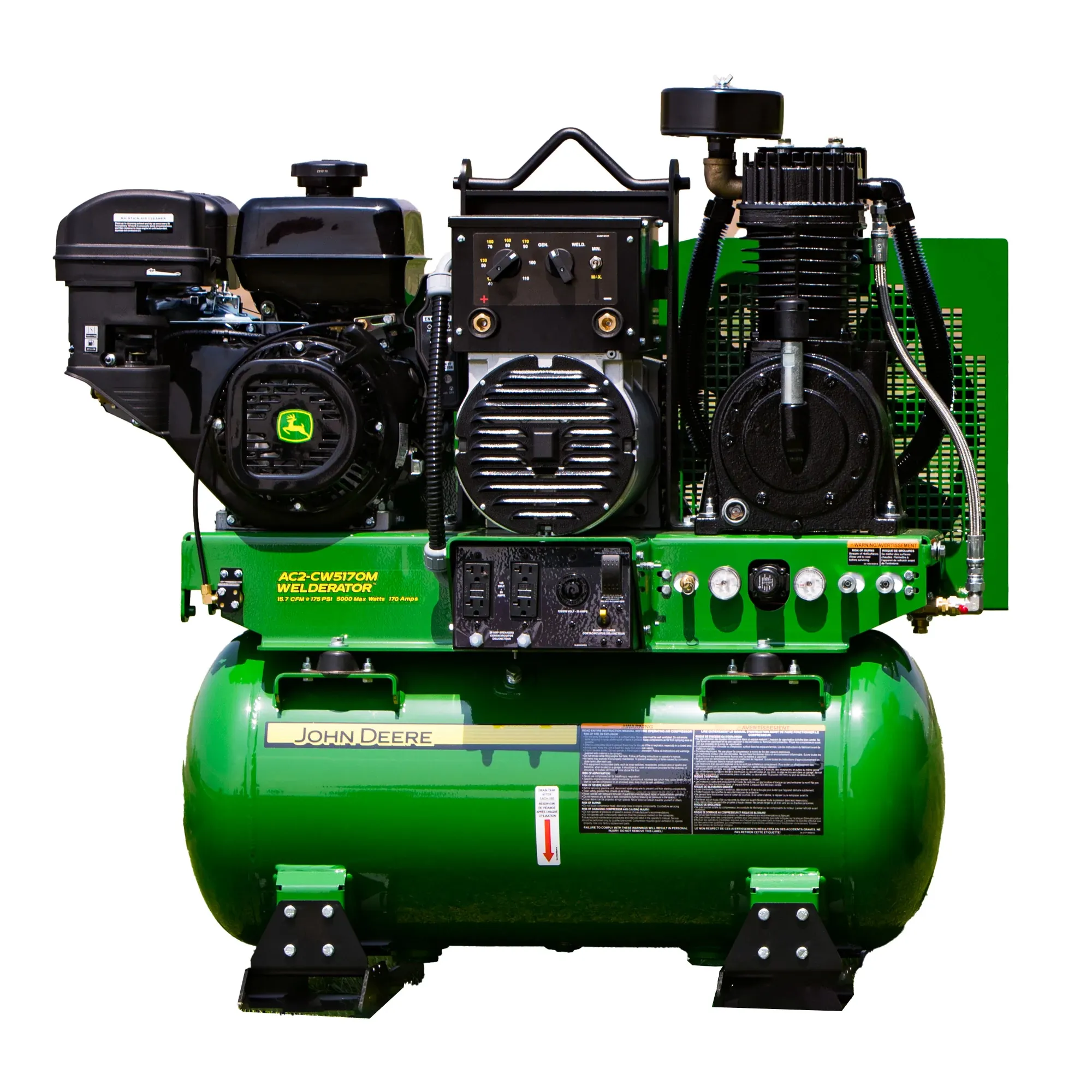 420cc John Deere Branded Engine, 4,500/3,000 rated watts,
