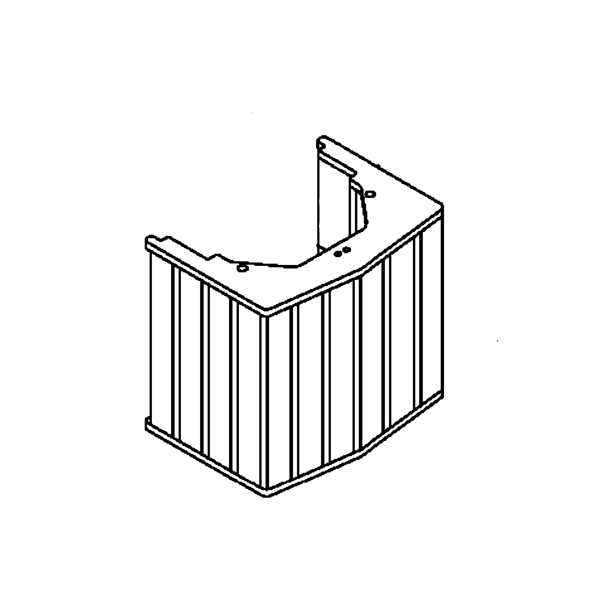 John Deere Hood Grille with Latches - AM107864