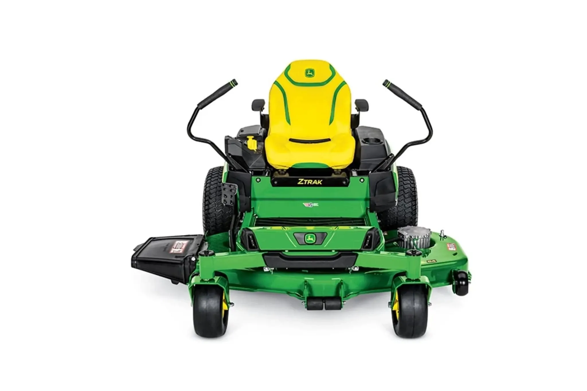 Studio image with a front view of a Z380R Electric ZTrak Mower
