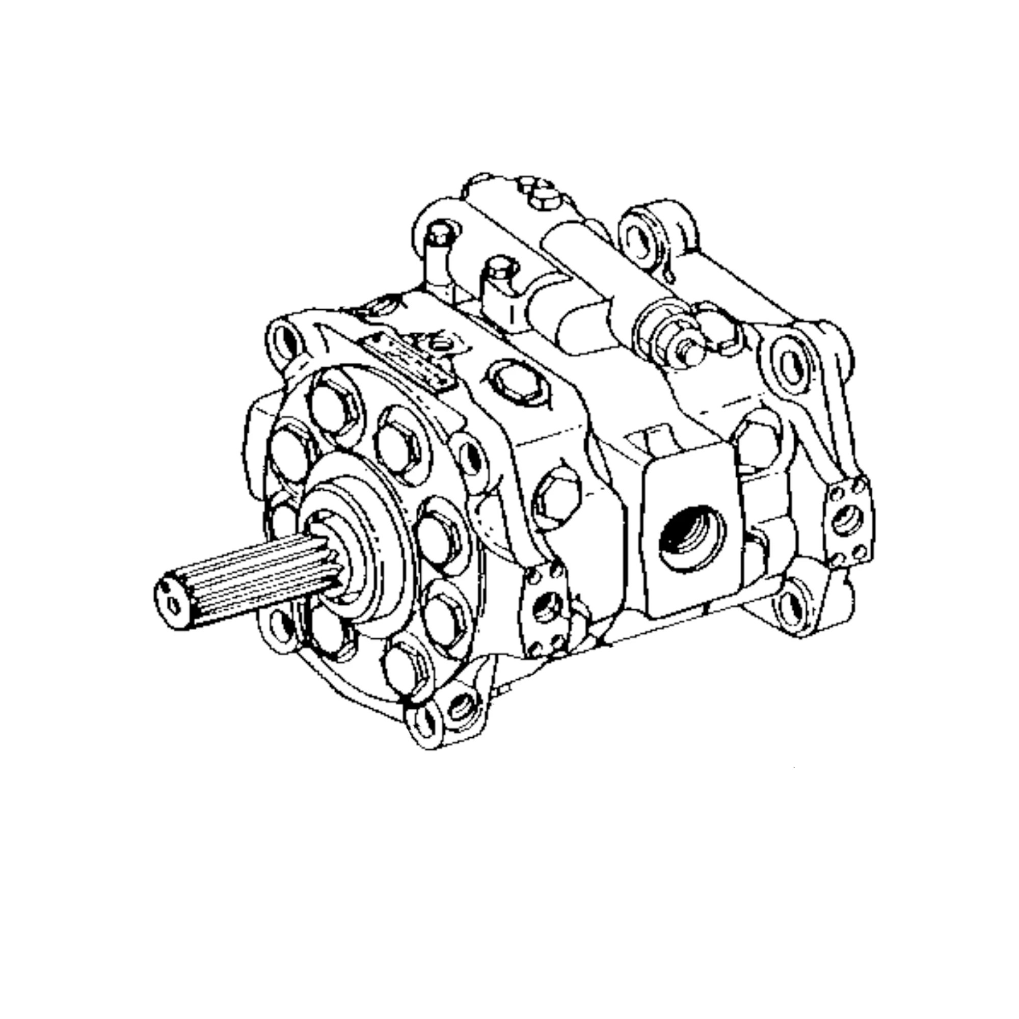 John Deere Heavy-Duty Hydraulic Pump, 104 cc/rev - RE36288