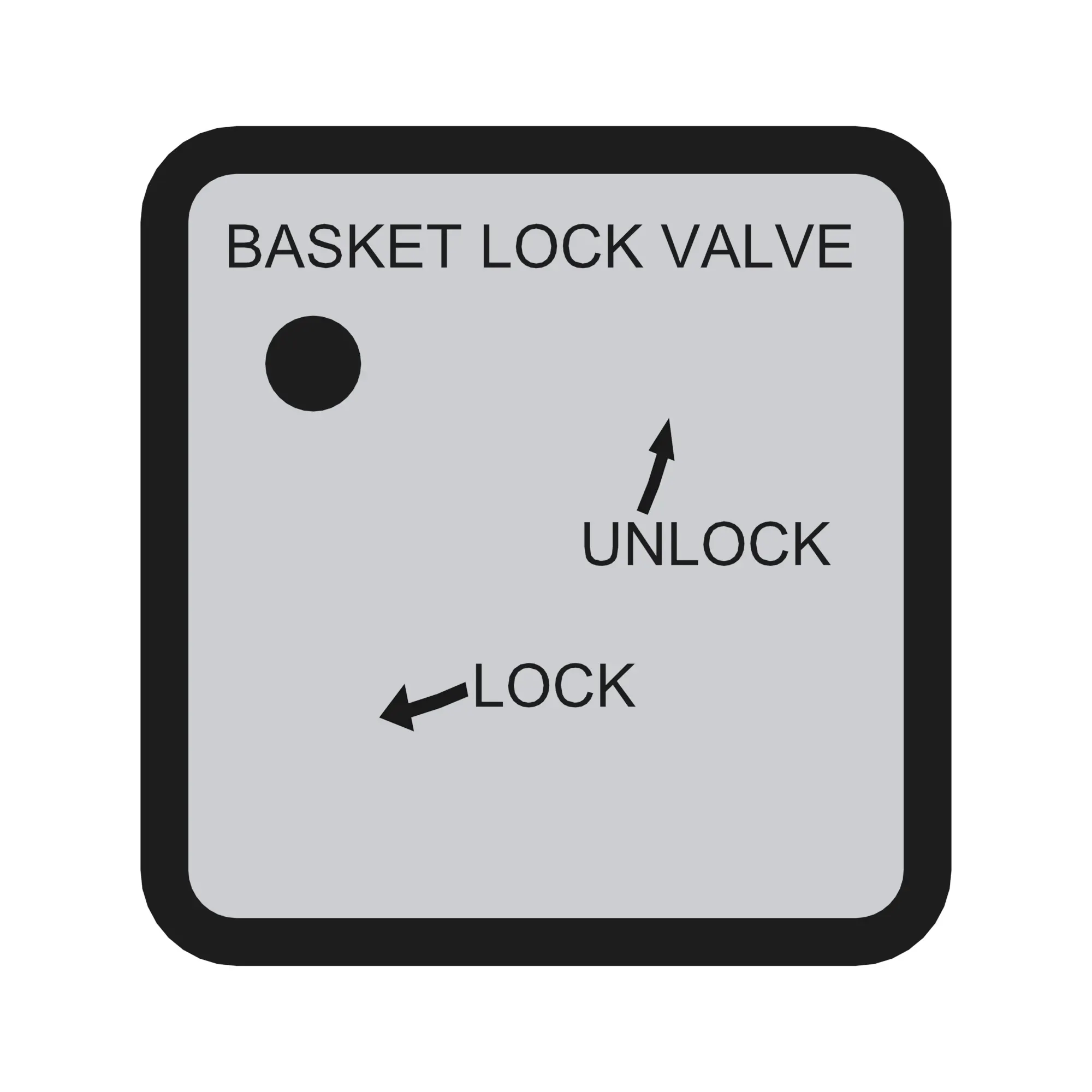 John Deere Basket Valve Label - N129401