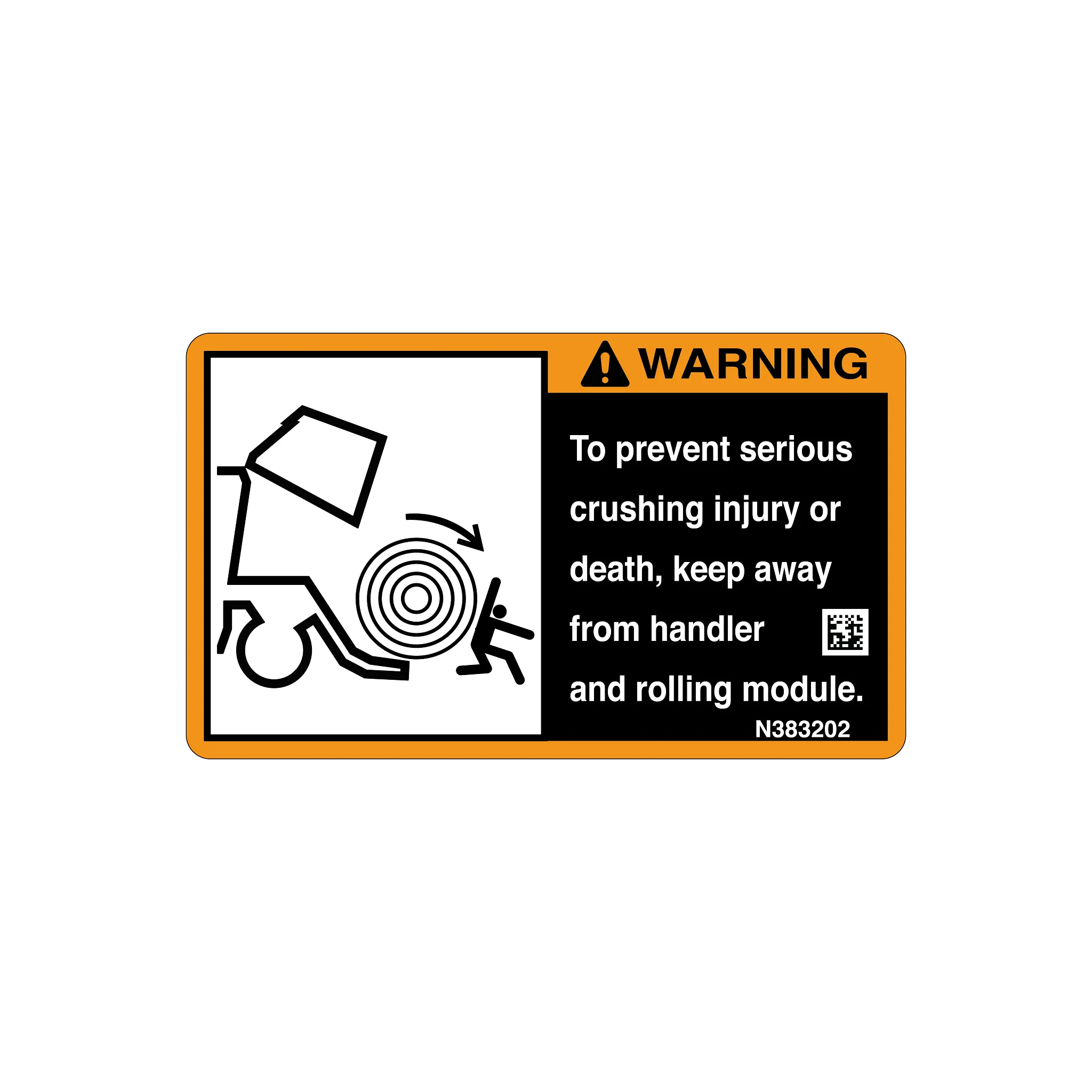 John Deere Bale Crush Warning Decal - N383202