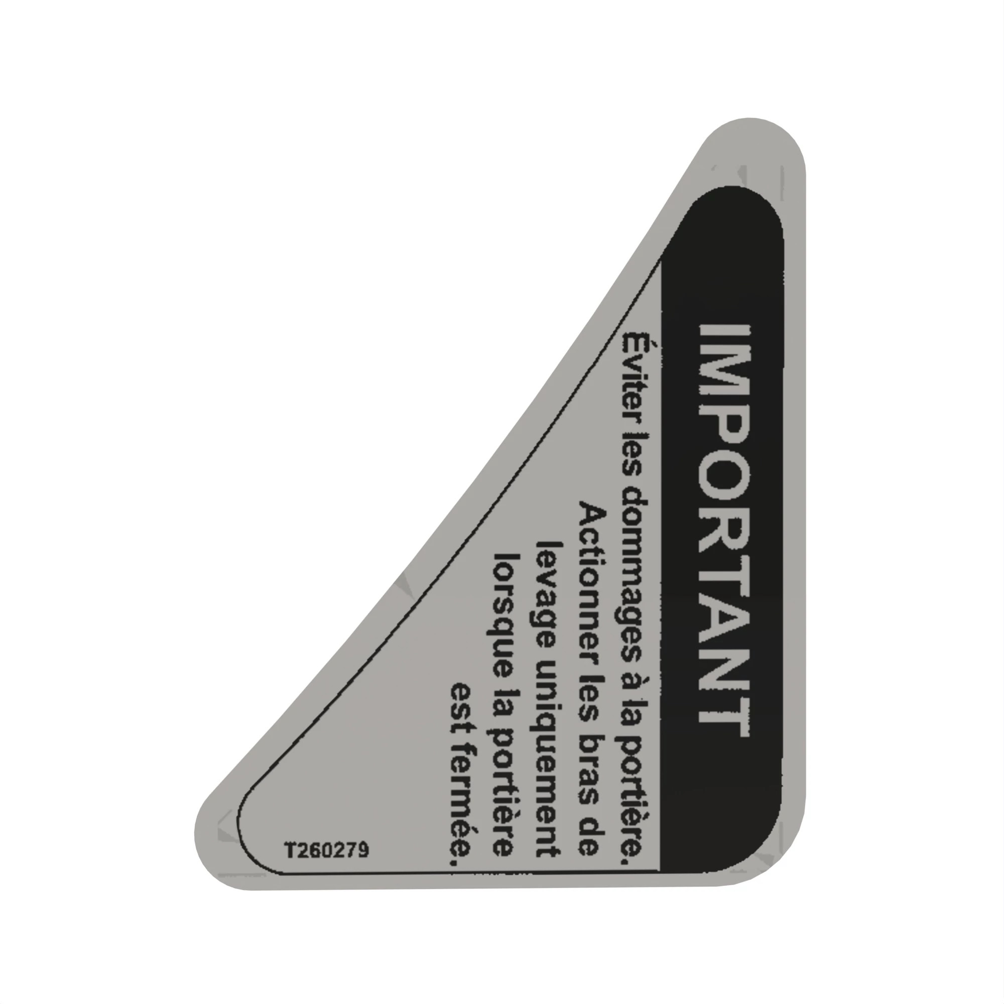 LABEL, OPERATE W/DOOR CLOSED FRENCH