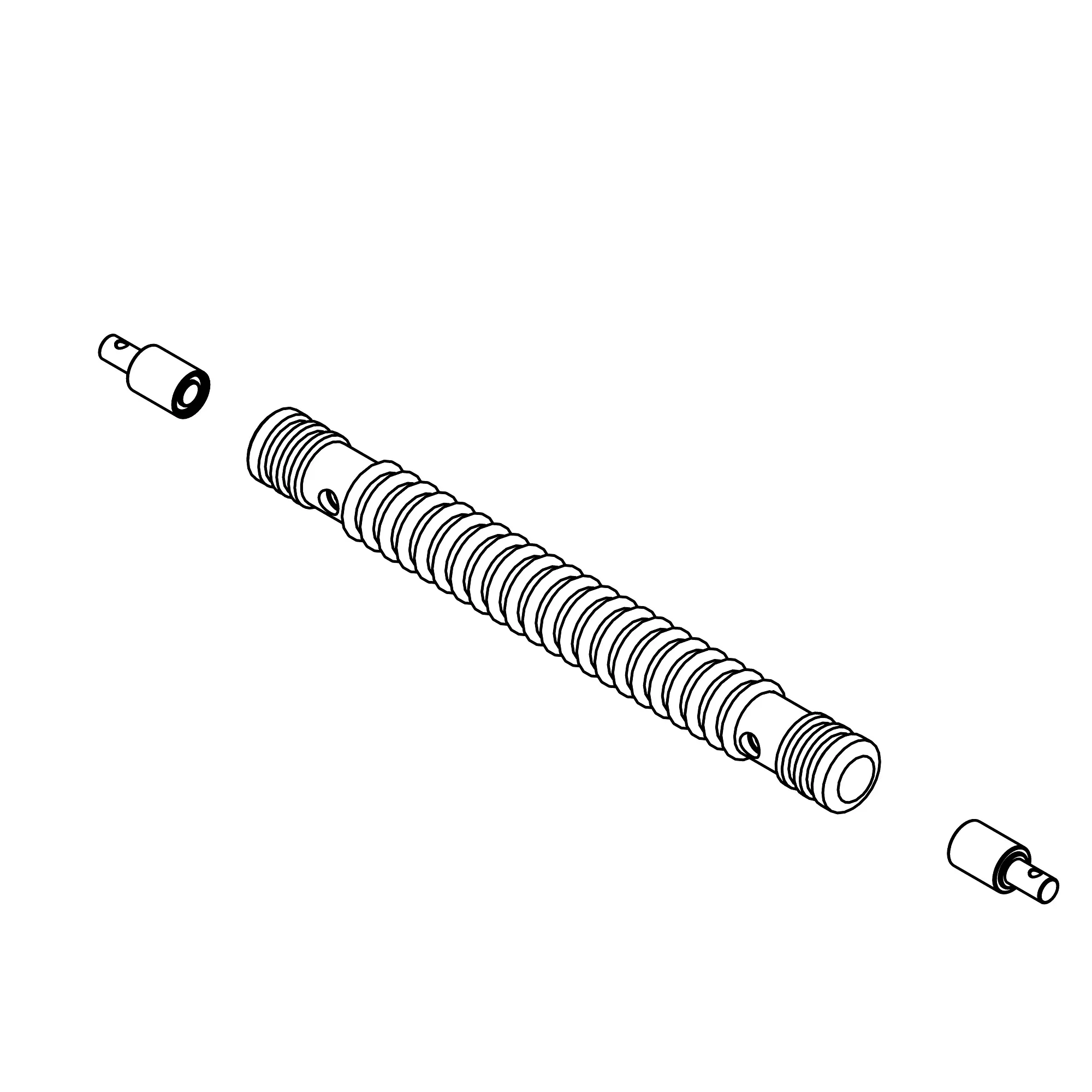 John Deere Relieved Short Grooved Roller Kit, 2 x 18 inch - BTC10281