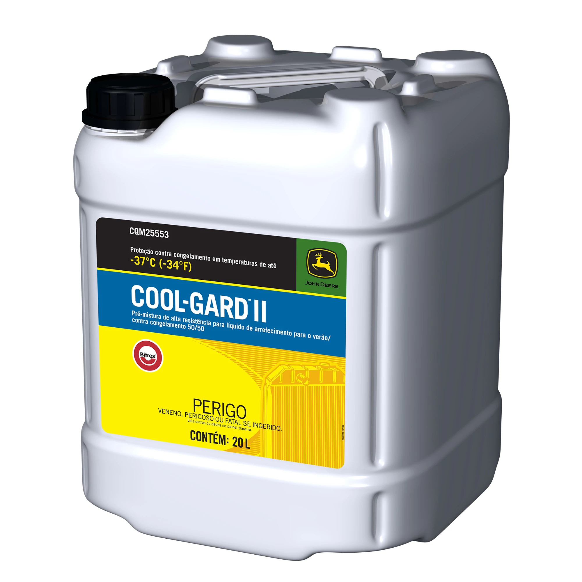 John Deere Coolant, Cool-Gard™ II, Pre-Mix 50/50, 20 Liter (5.283 Gallon) - CQM25553