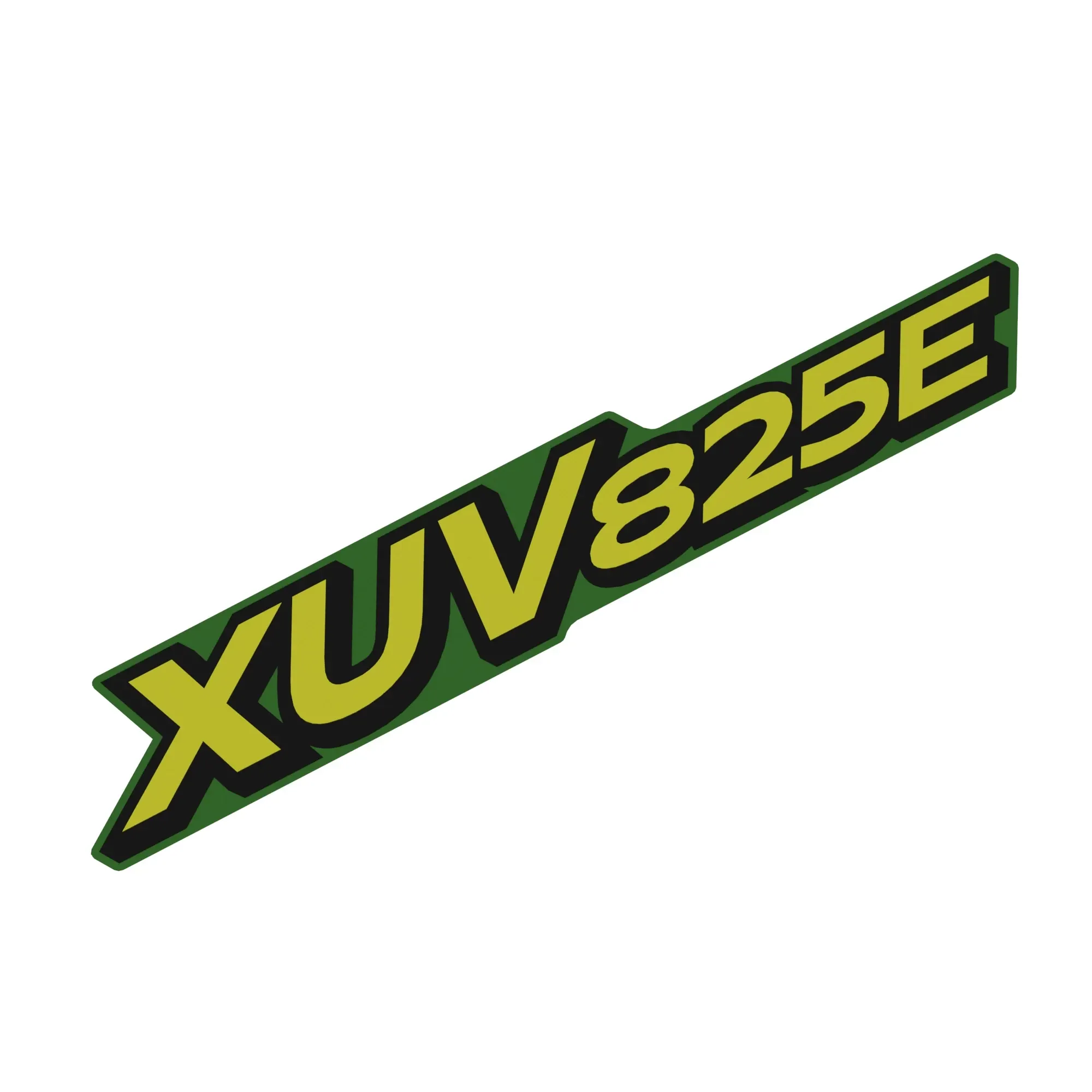 John Deere XUV825E Model Label, Green and Yellow - UC14312