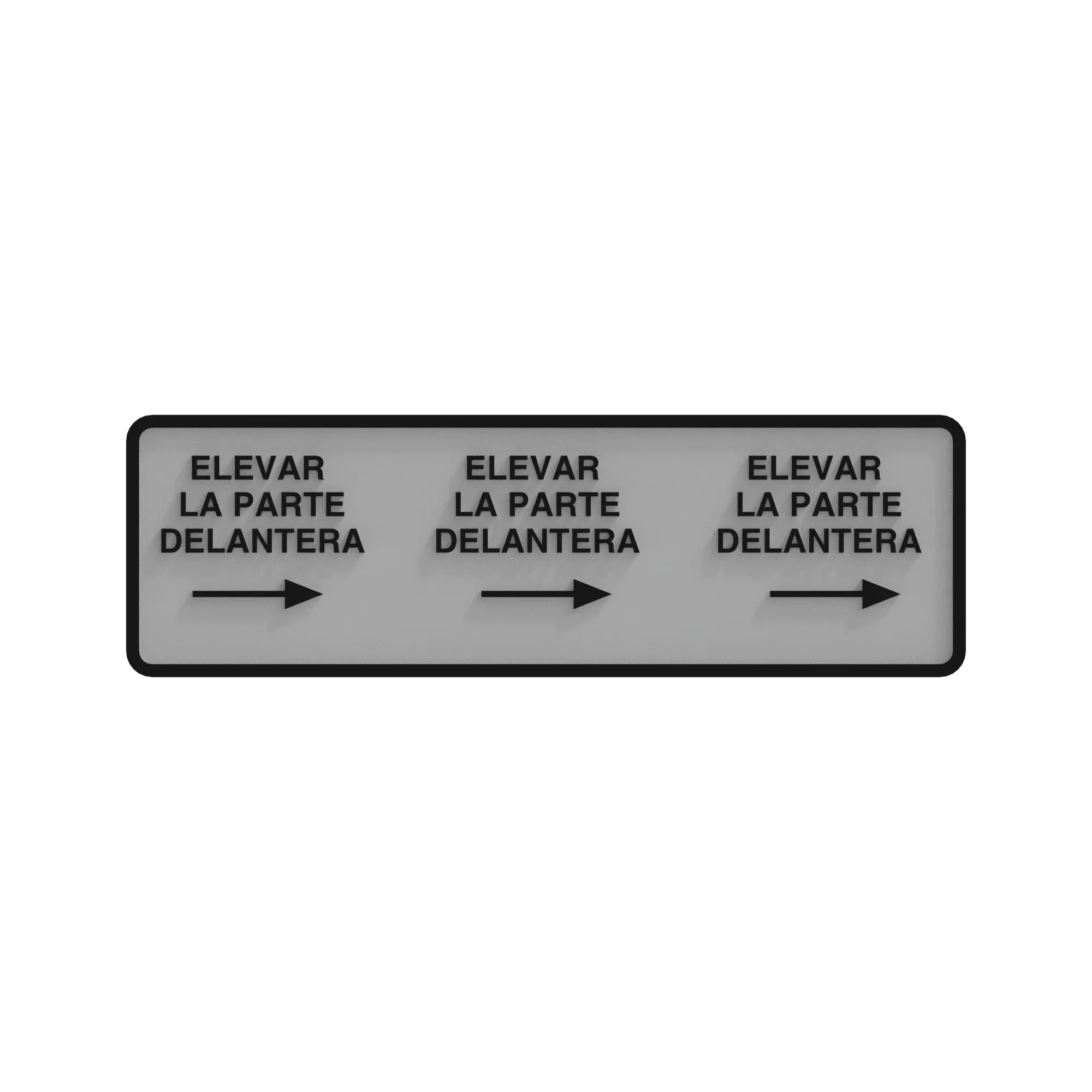 Sign, Leveling Instruction-Spanish