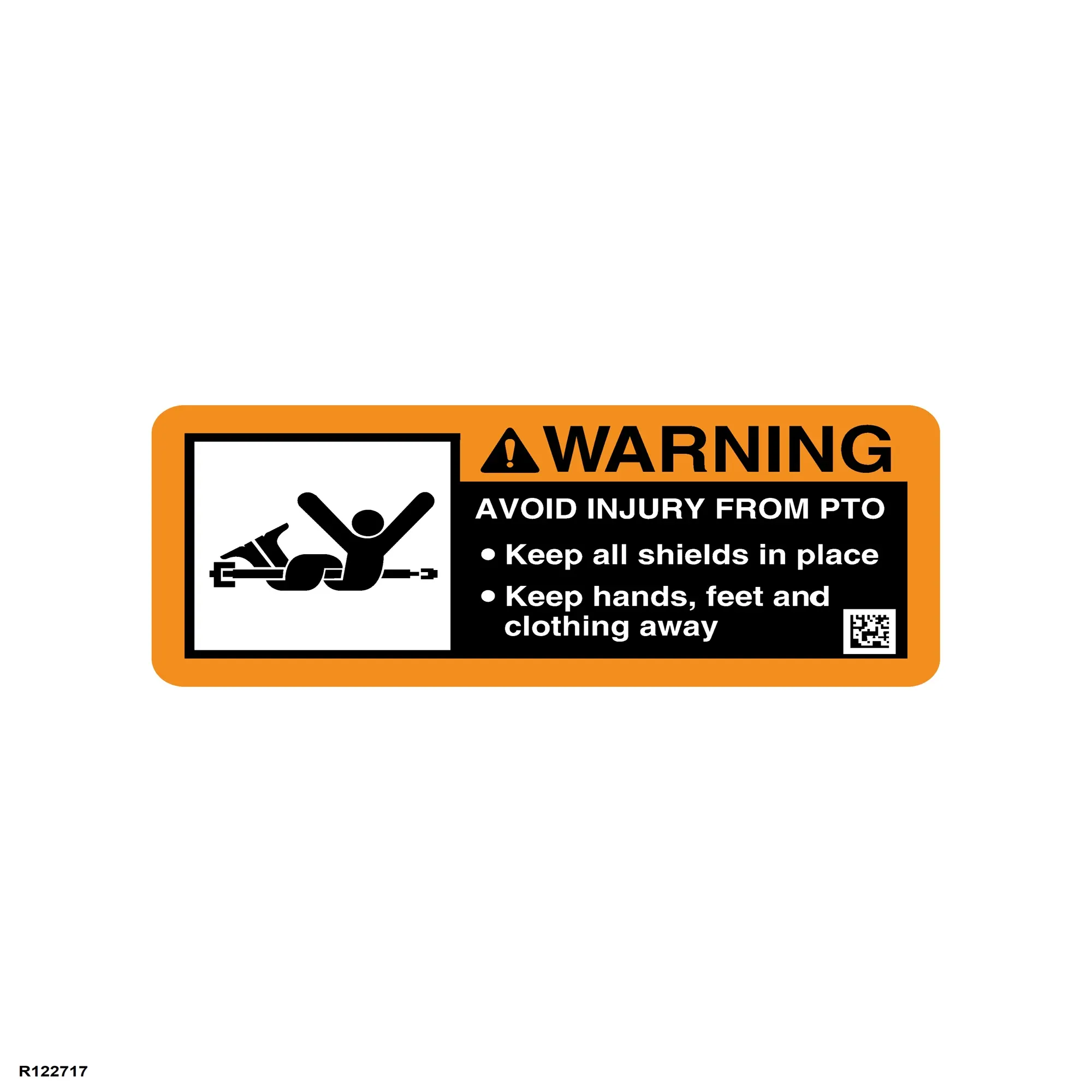 John Deere Warning Label, English - R122717