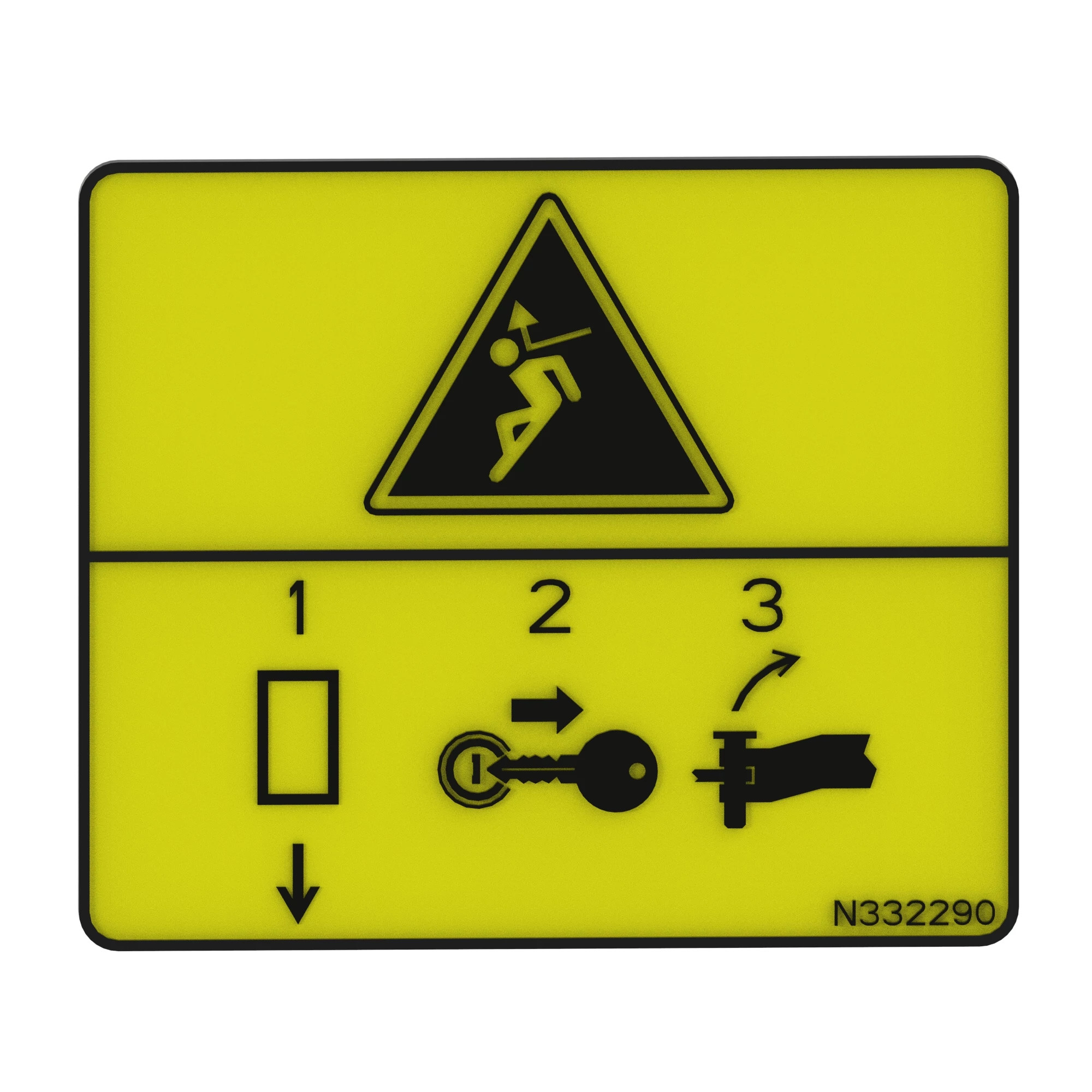 SAFETY SIGN, HITCH WHIP WARNING