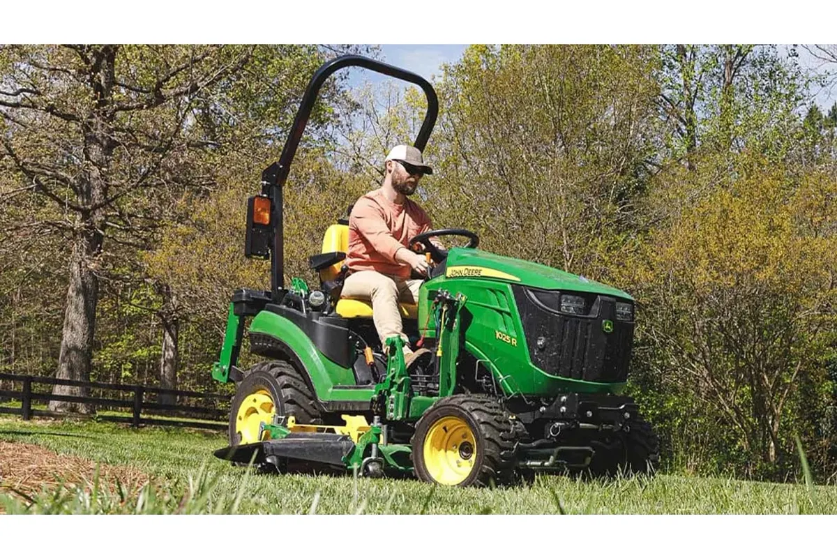 John Deere 1025R compact tractor being delivered to a customer - Koenig Equipment