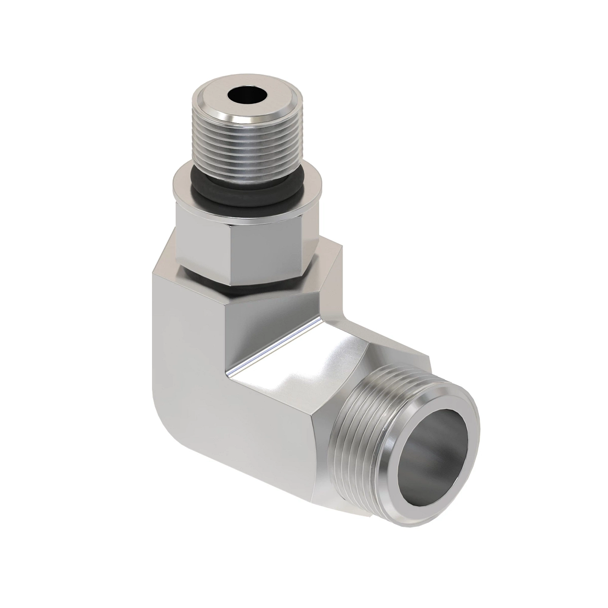 90 Deg Elbow, O-Ring FSF W/Met Hex