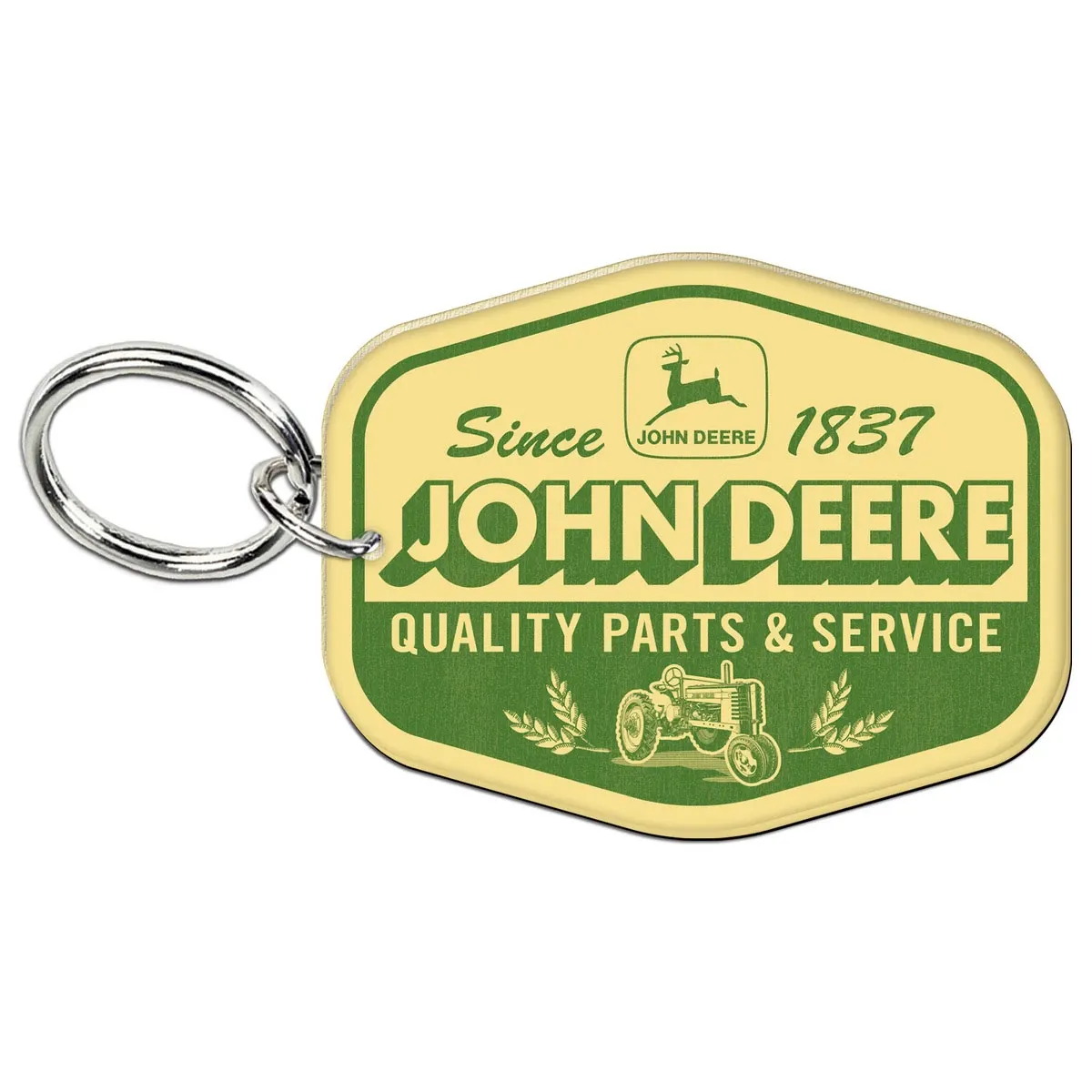 John Deere Retro Badge Premium Keychain