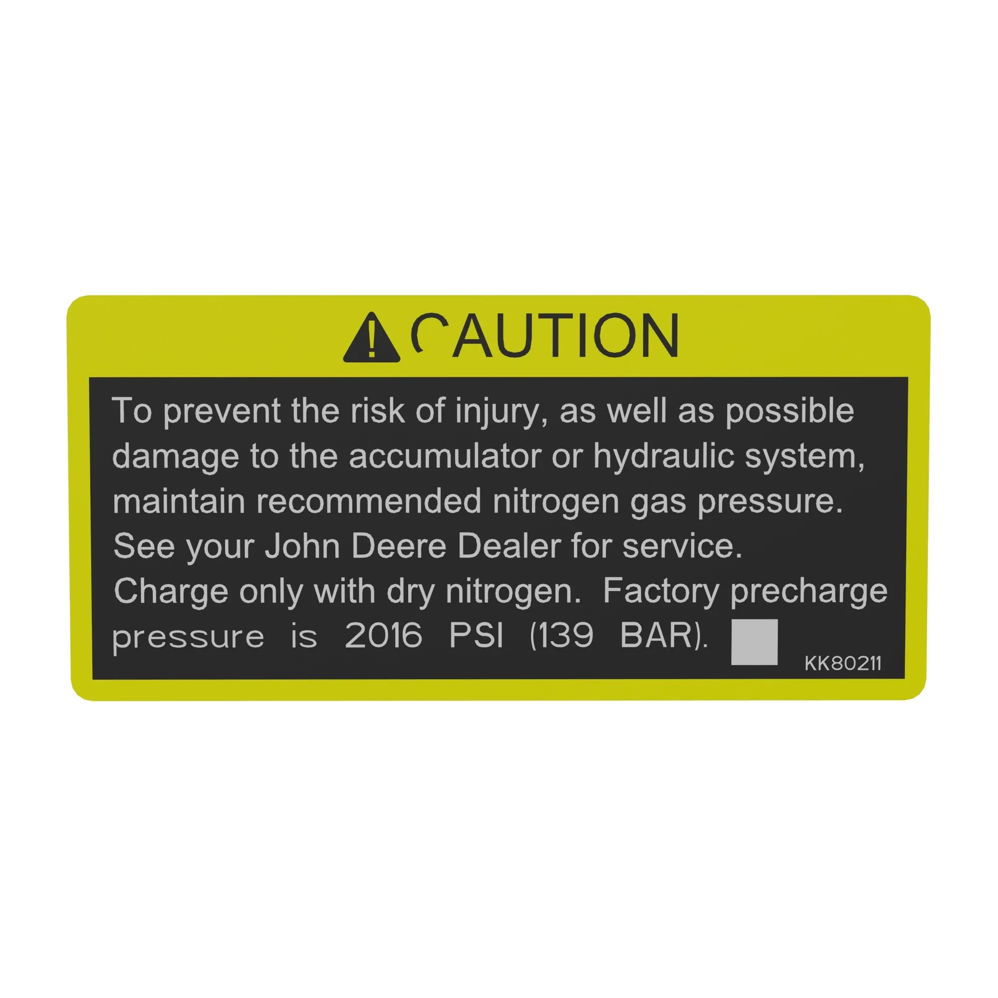 John Deere Safety Sign - KK80211