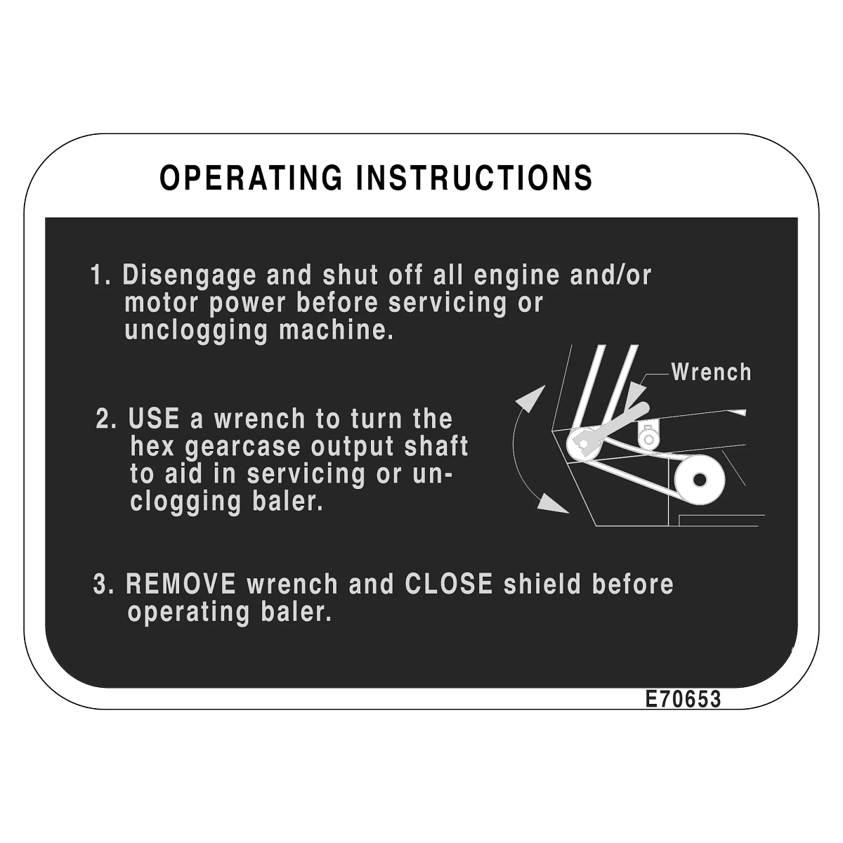 Label, Remove Wrench