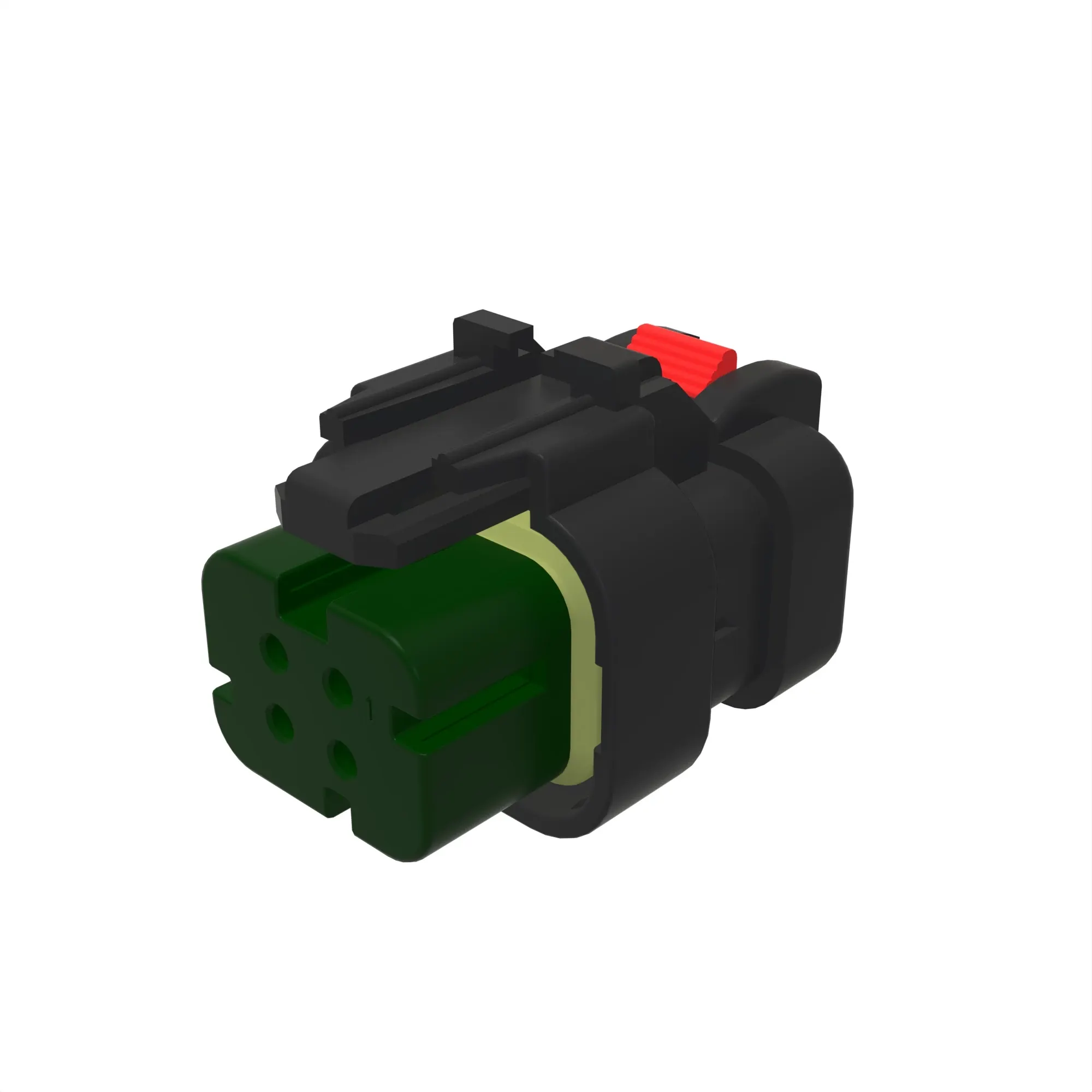 John Deere Green Electrical Connector Housing, Cavities 4 - 57M9745