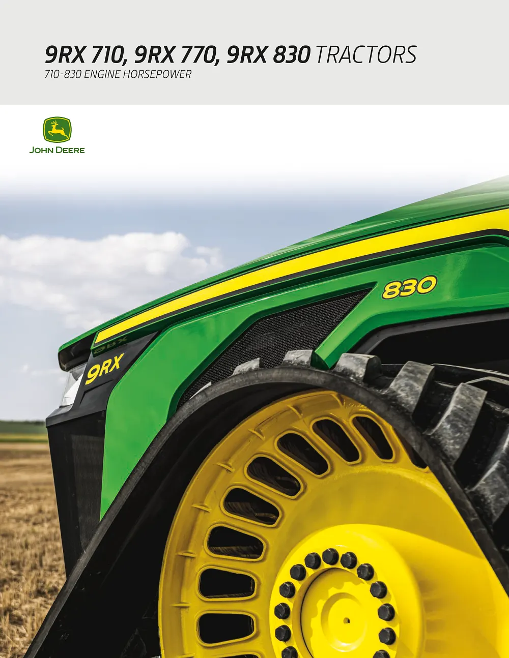 John Deere 9RX High-Horsepower Models Brochure cover