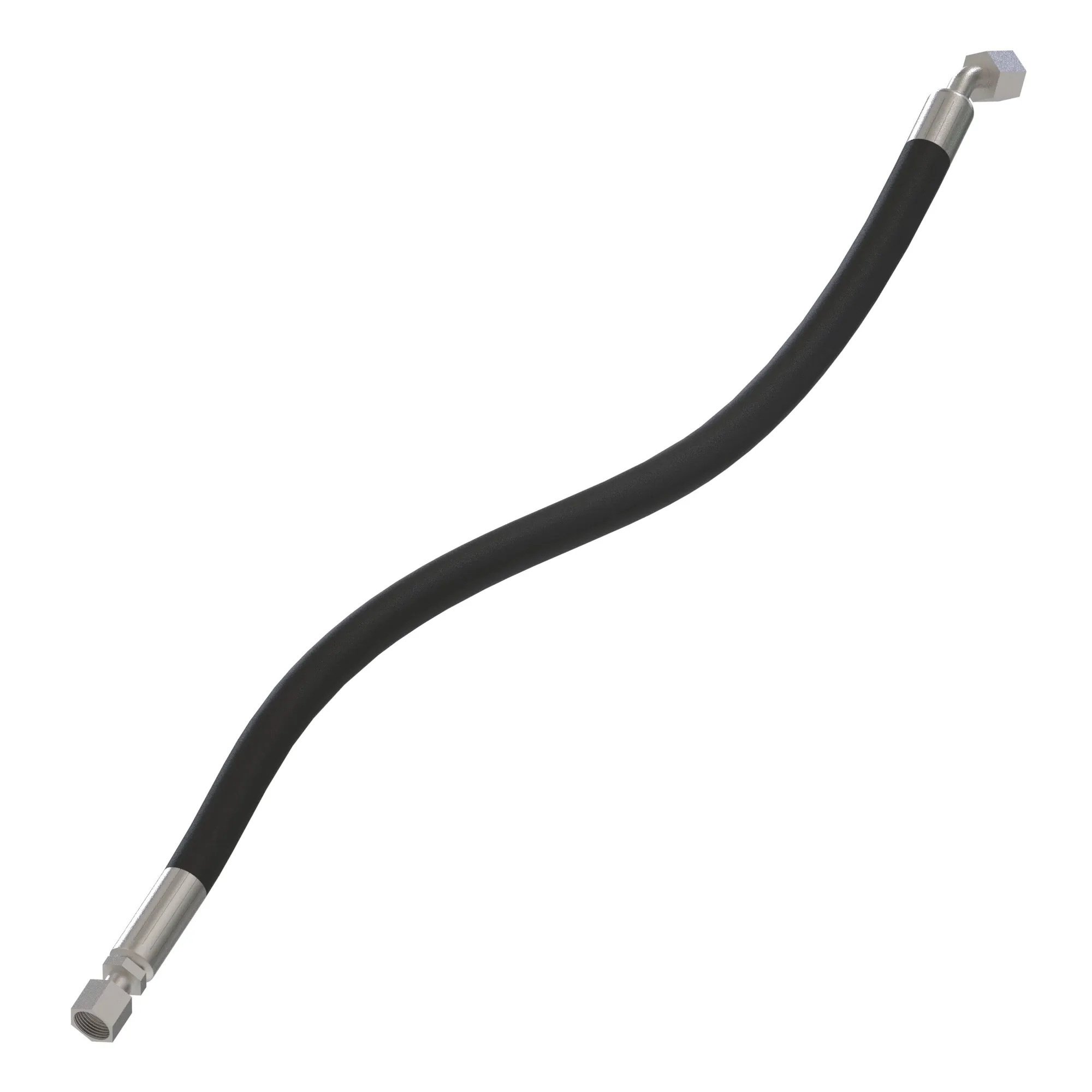 John Deere Control Valve to Articulation Cylinder Hydraulic Hose - AT438755